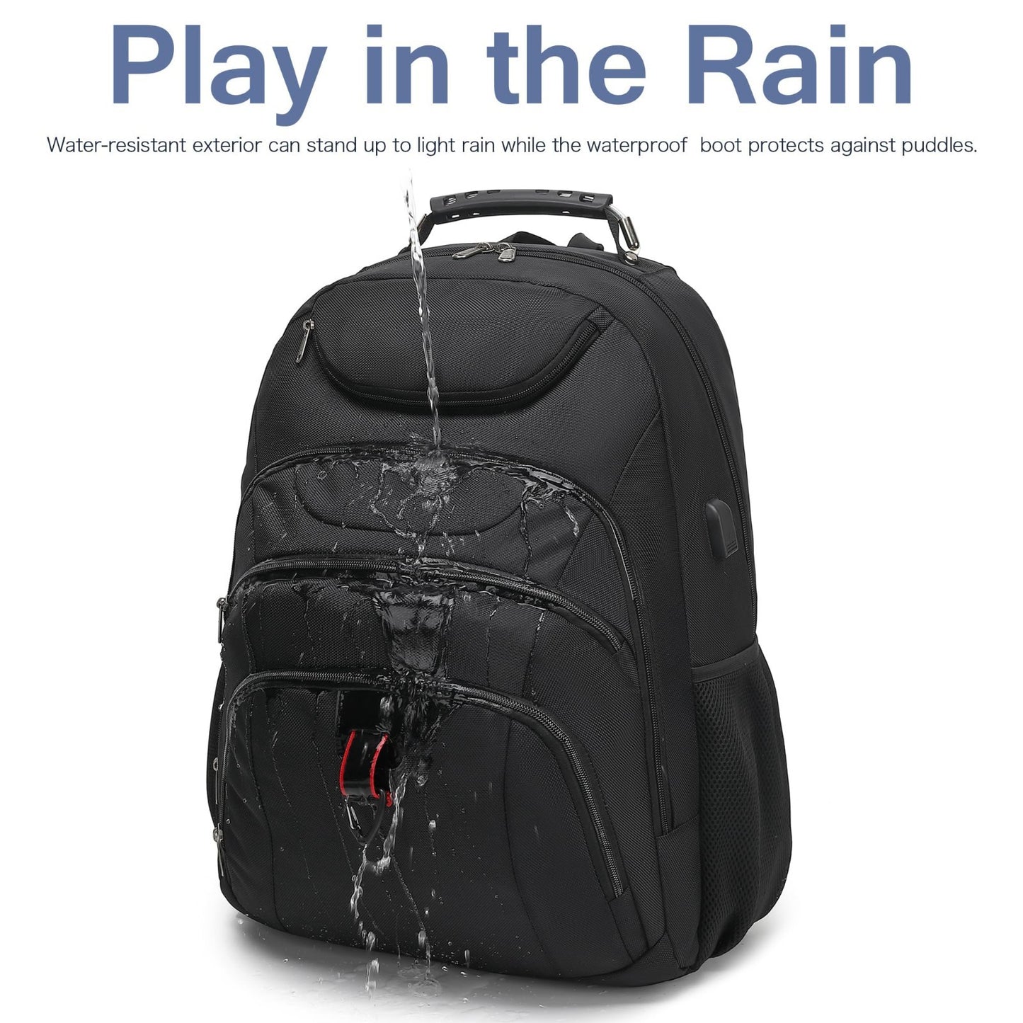 Extra Large 37L Laptop Backpack for Men, 18.4" Gaming Travel Bag with USB Port,3
