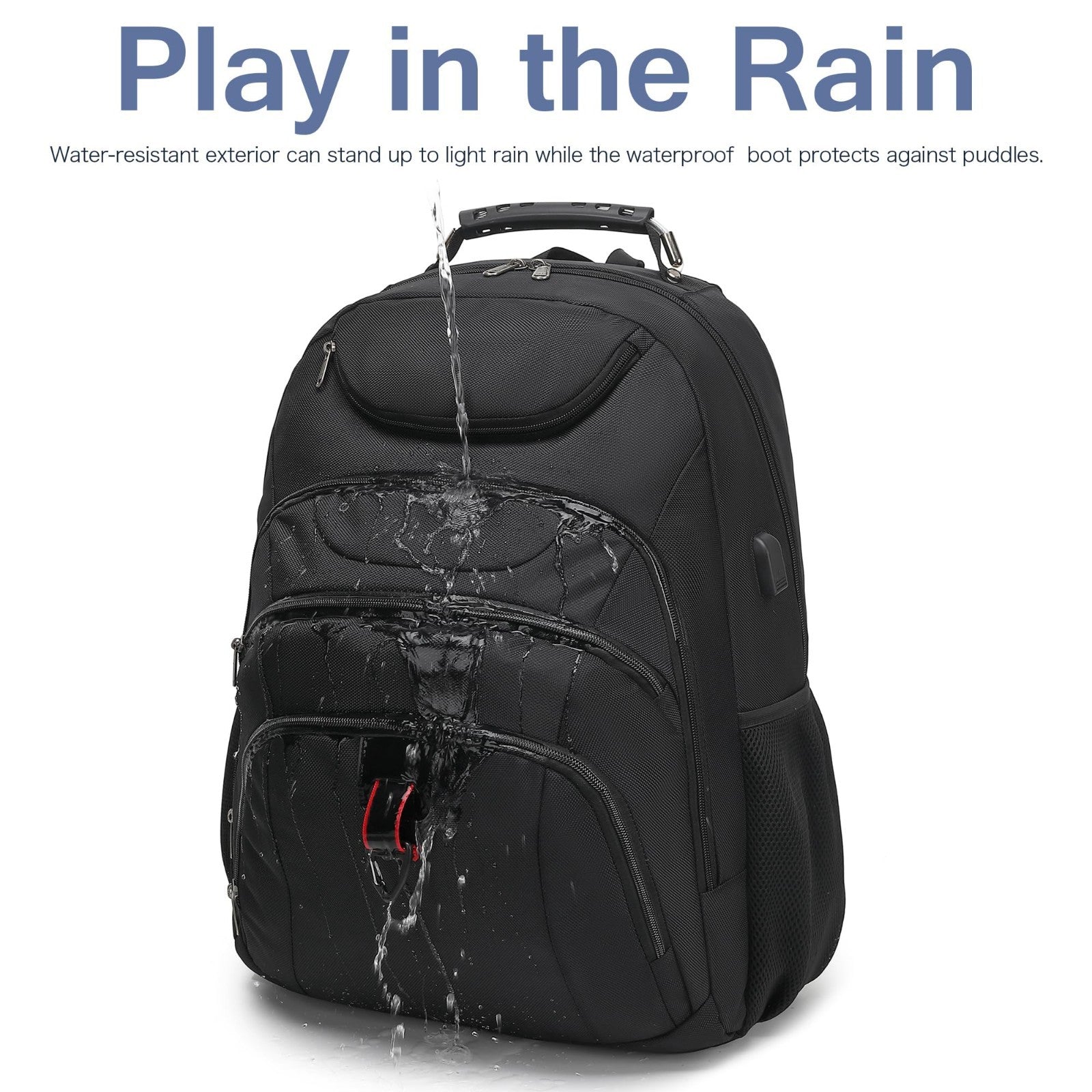 Extra Large 37L Laptop Backpack for Men, 18.4" Gaming Travel Bag with USB Port,3