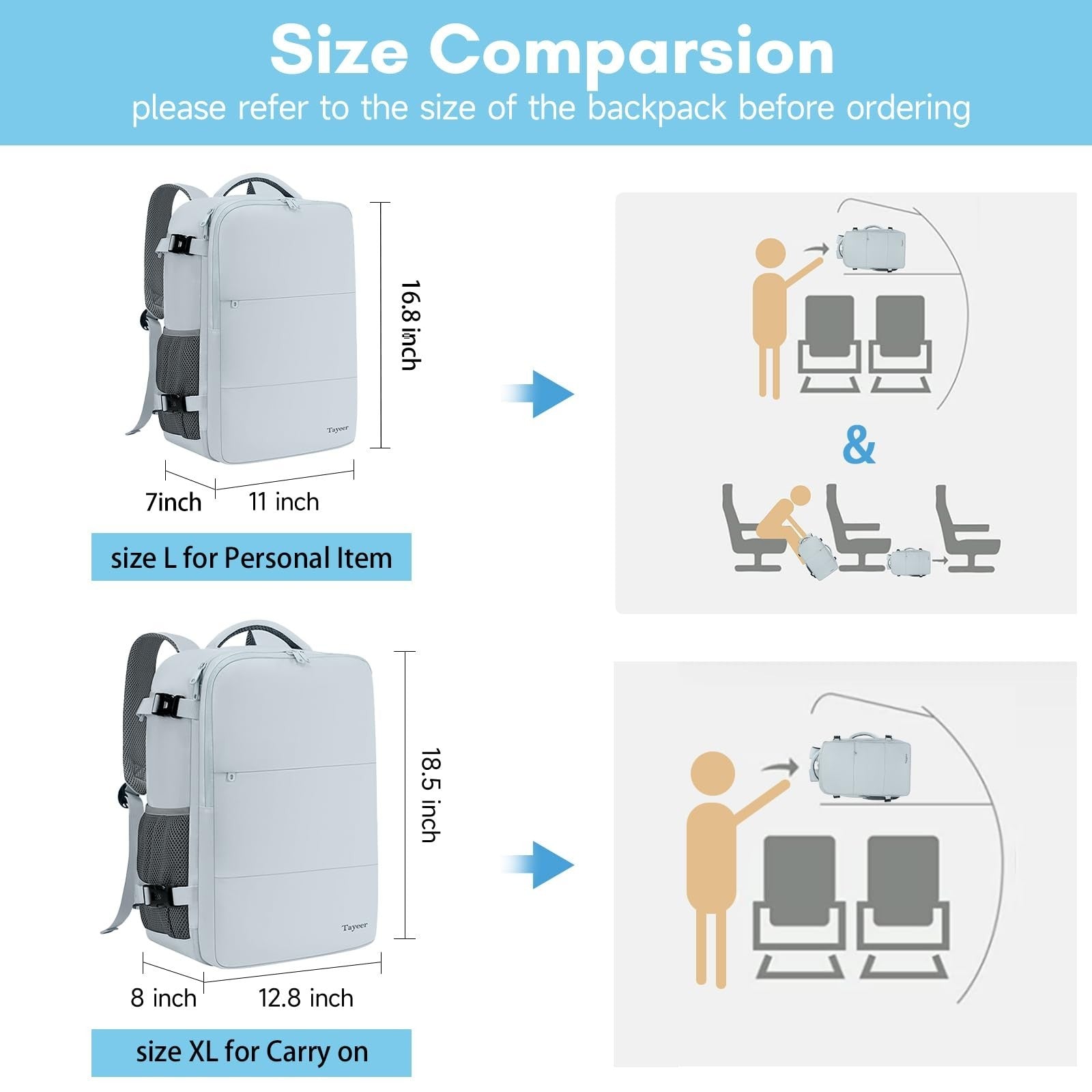 35L Underseat Travel Backpack for Women | Airline Approved Bag with Shoe Compart5