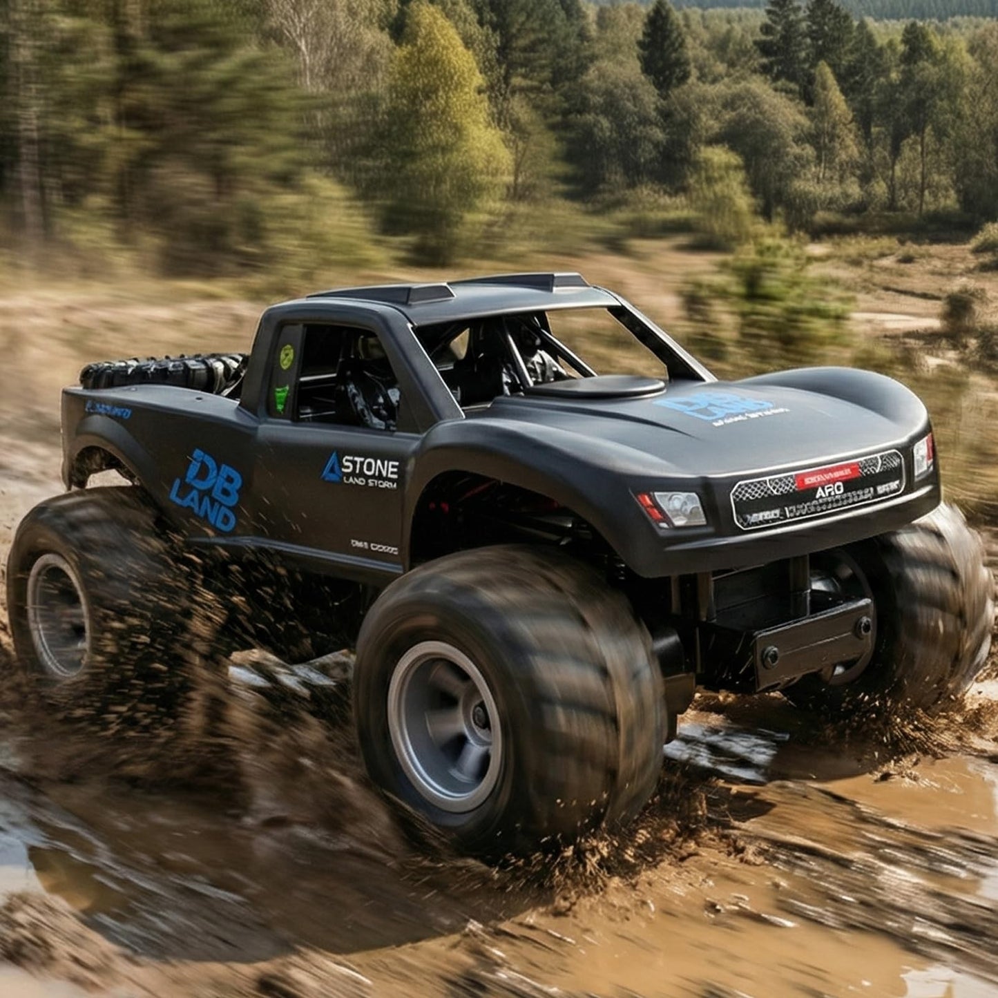 Amphibious Remote Control Car - Fully Submersible 4WD Monster Truck for Kids, 601