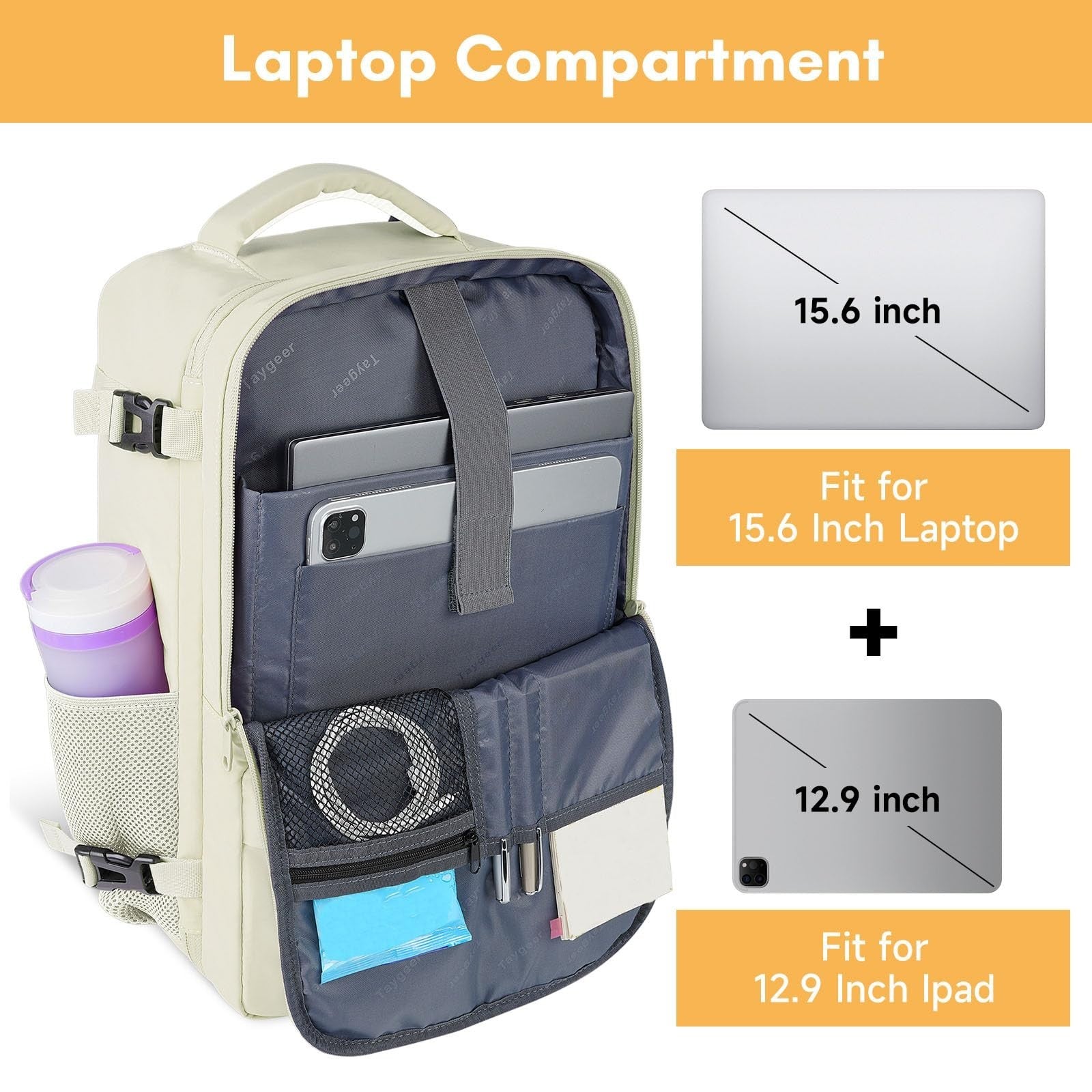 Travel Backpack for Women   TSA Approved 15.6" Laptop Bag, Carry On with Shoe Po4
