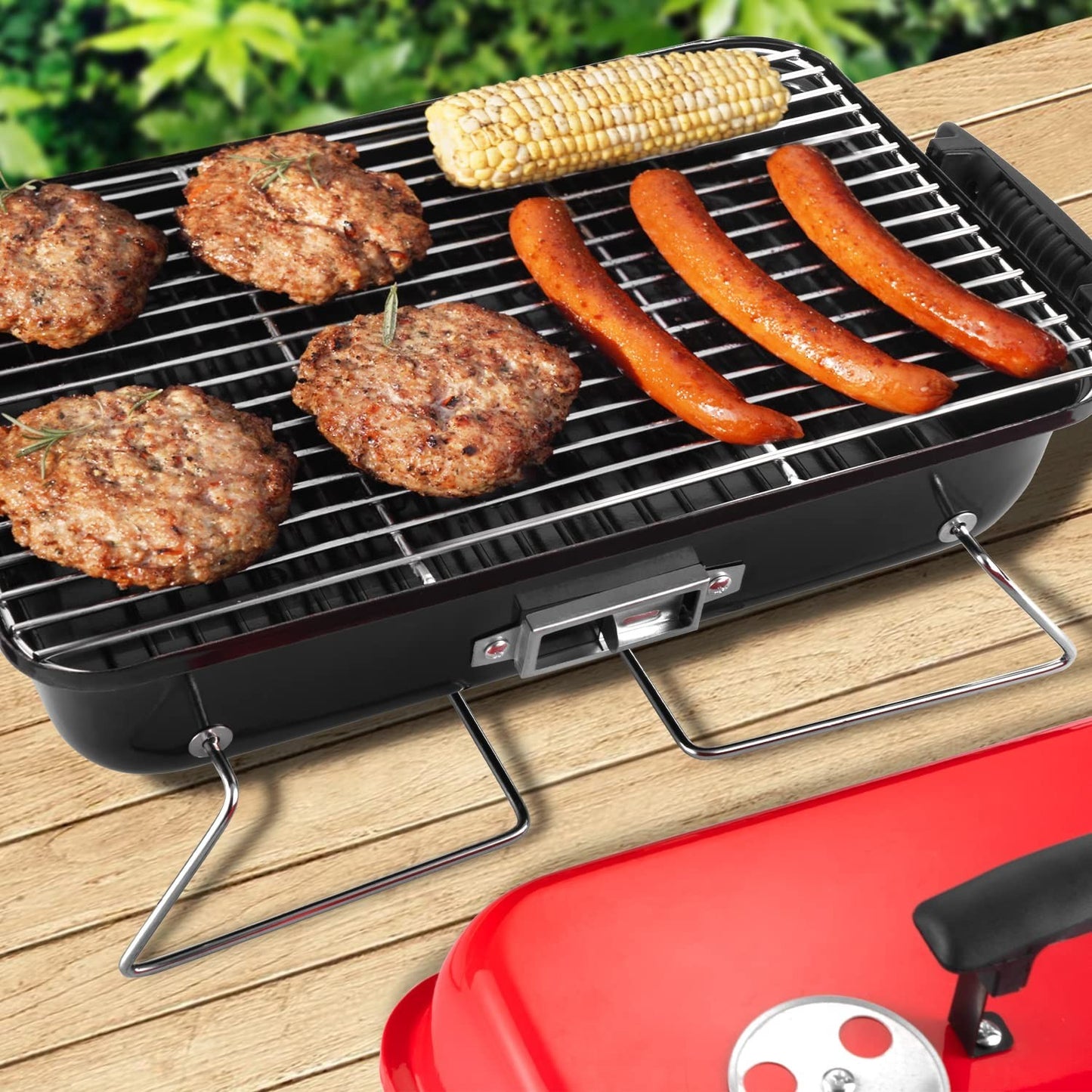 Portable Charcoal Grill - Compact Tabletop BBQ Smoker for Outdoor Cooking, Campi2
