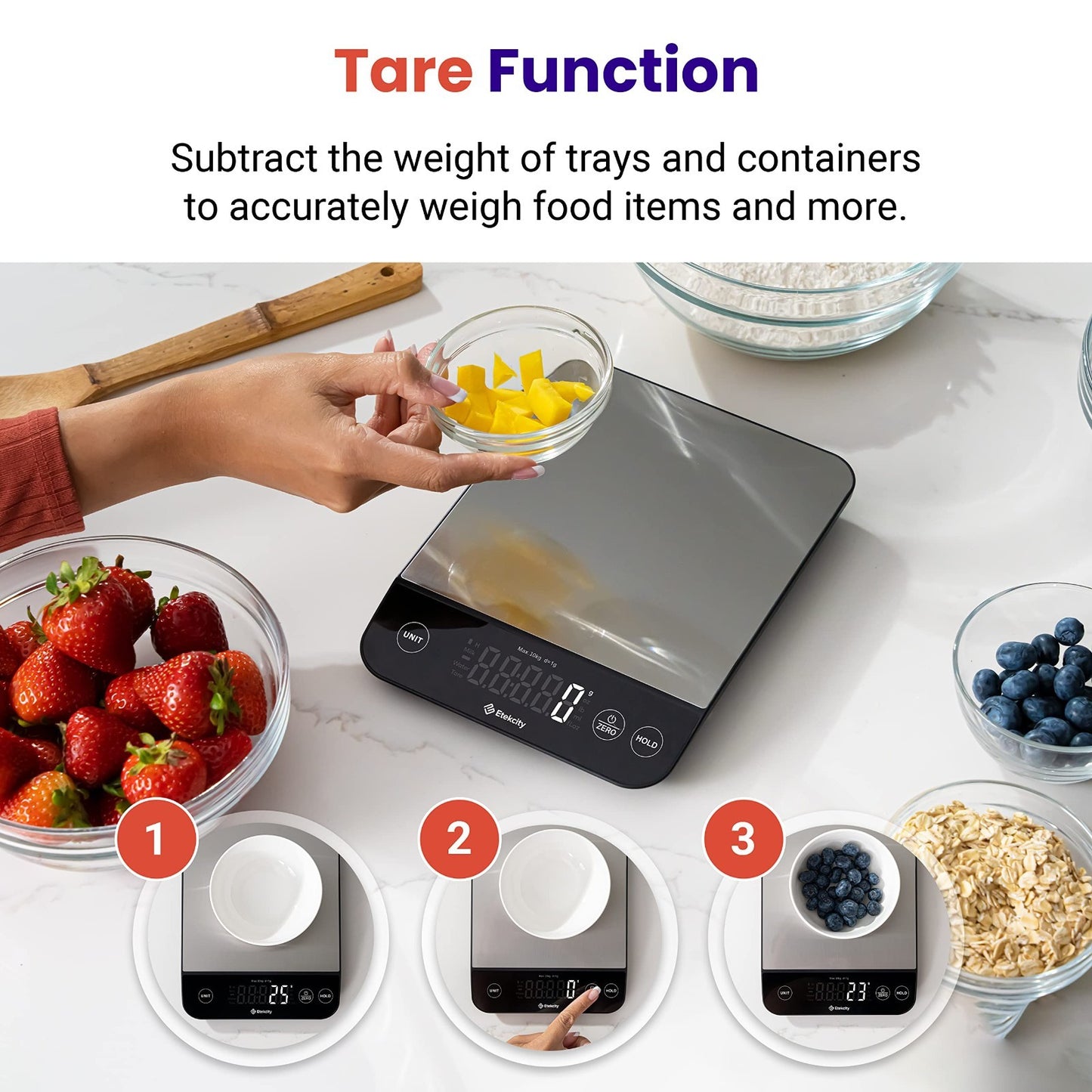 22lb Food Nutrition Scale   Smart Calorie Calculator, Waterproof Kitchen Scale11
