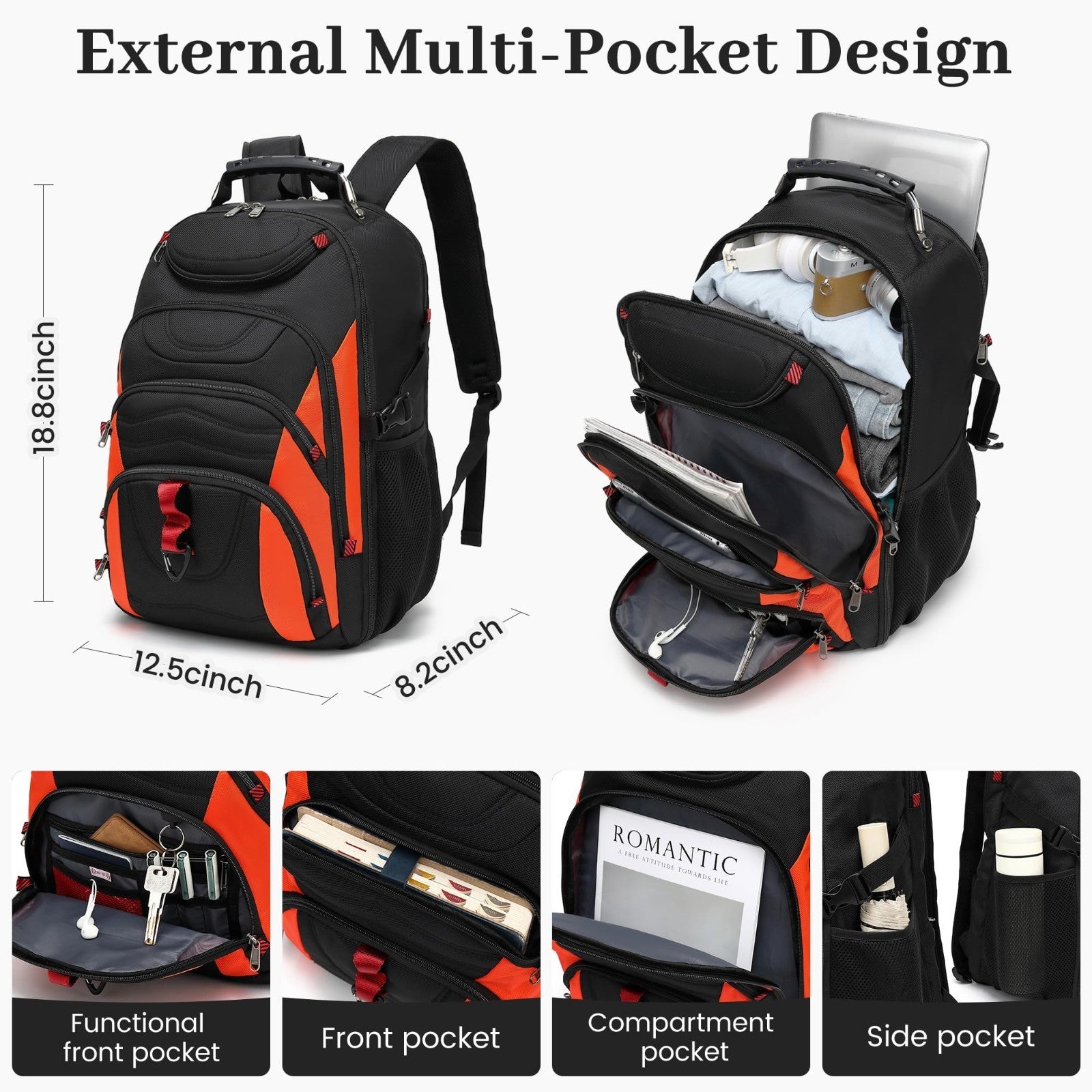 Large 55L Vacuum Seal Backpack for Travel with Pump, Waterproof Carry On Bag6
