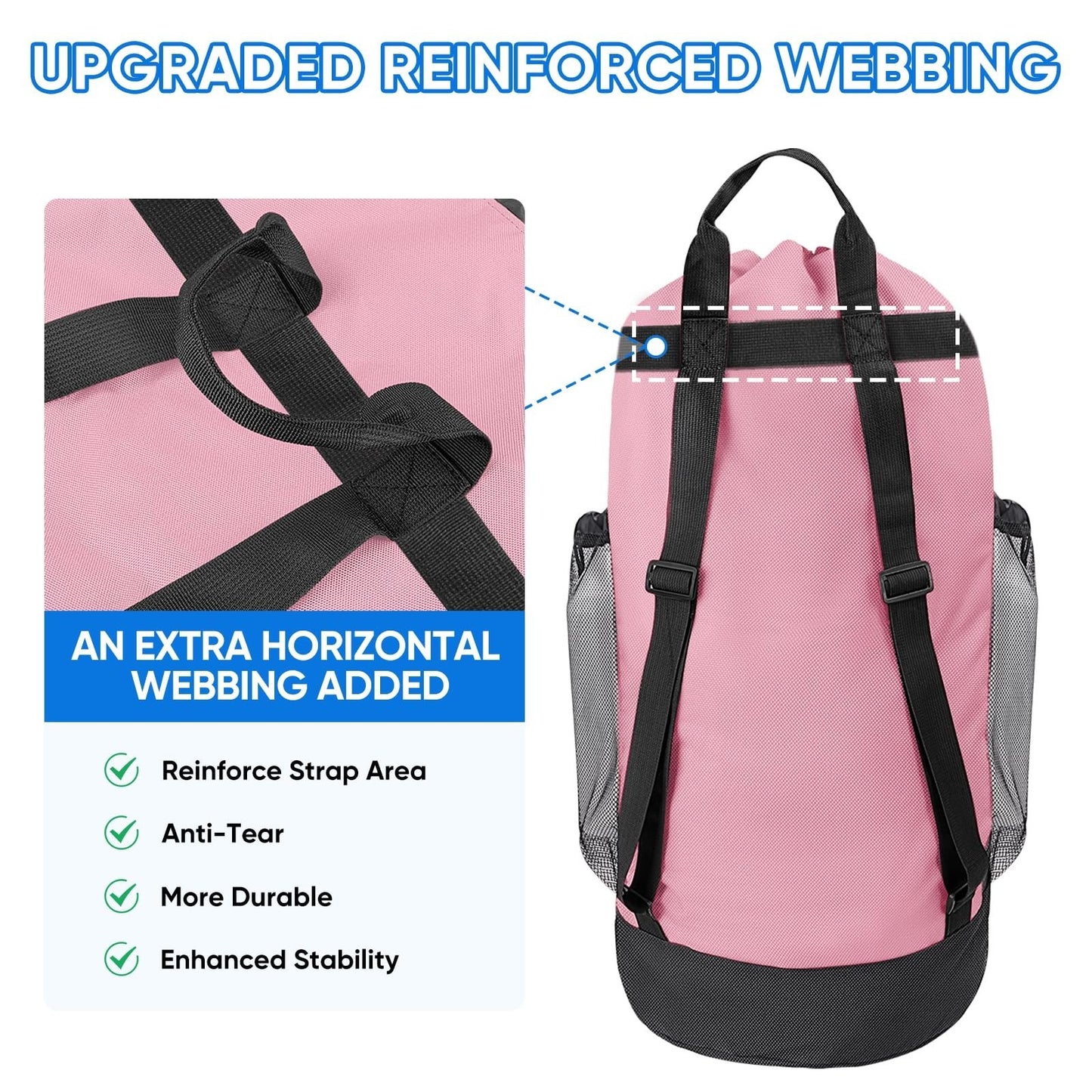 Optimized eBay Title:  "120L Large Laundry Backpack Bag - Durable 900D Oxford F3