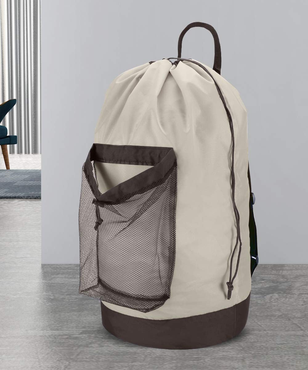 Large 115L Backpack Laundry Bag with Shoulder Straps, Drawstring & Mesh Pocket2