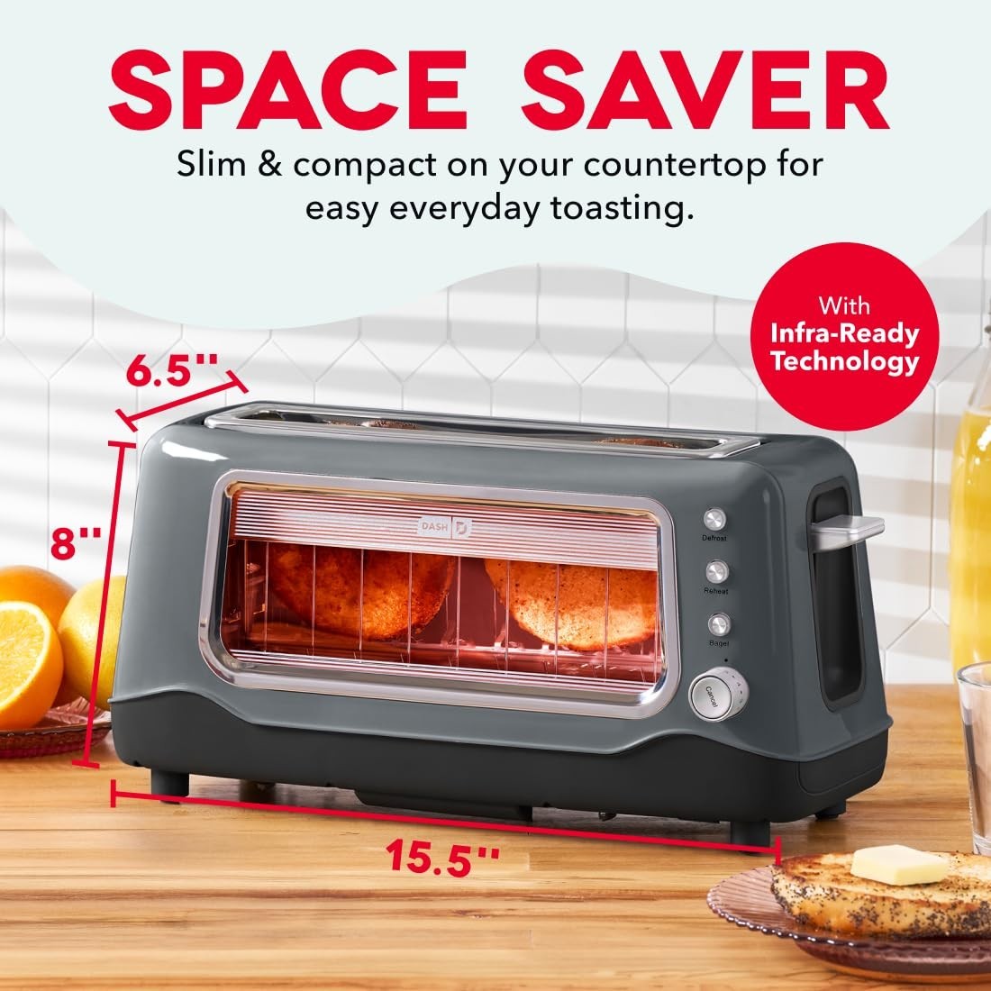 Extra Wide Slot Toaster with See-Through Window, Defrost & Reheat Functions, Aut2