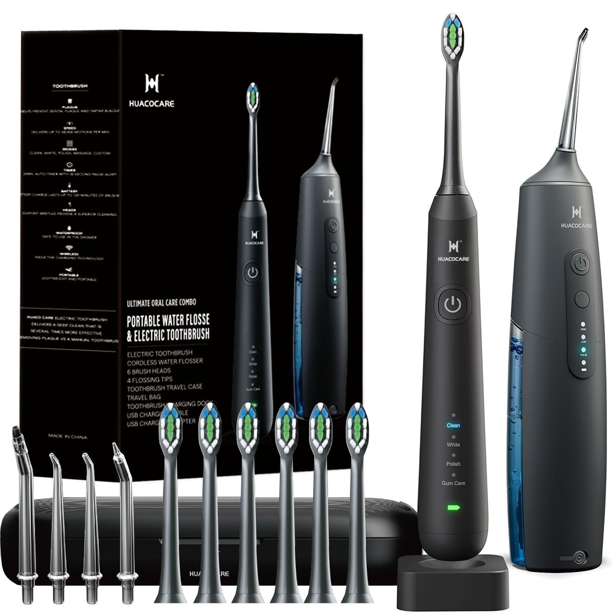 2 in 1 Water Dental Flosser & Electric Toothbrush Combo for Teeth & Gum Health1