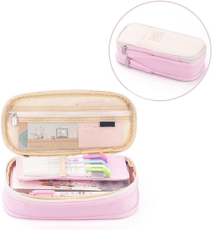 Large Storage Pencil Case with Zipper   Big Capacity Organizer Pouch for Office4