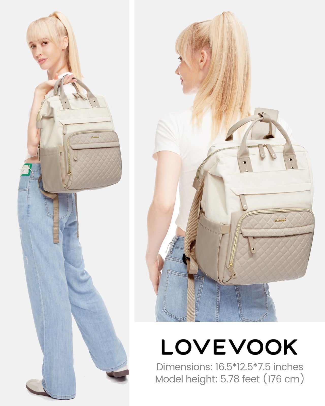 Waterproof Laptop Backpack for Women, 15.6'' Travel Computer Bag, Nurse & Teache3