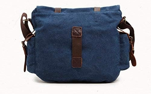 Vintage Leather Canvas Laptop Bag Messenger Bags Medium4