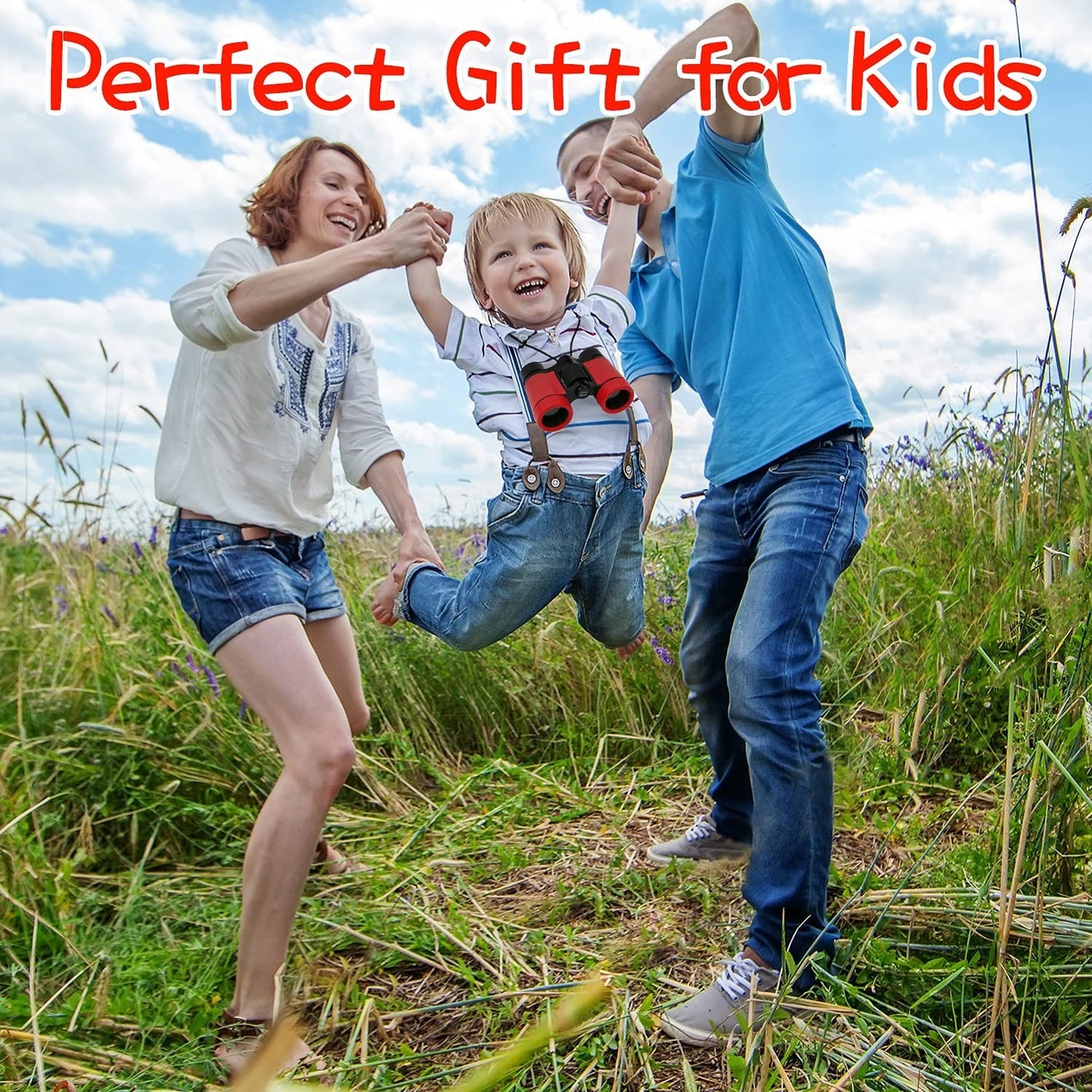 Kids Shockproof Binoculars Set for Ages 3 12   Bird Watching, Hiking, Learning T5
