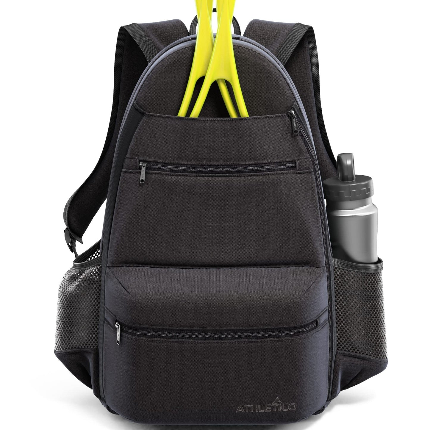 City Tennis Bag with Adjustable Straps, Water-Resistant, Holds 3 Rackets & Gear10