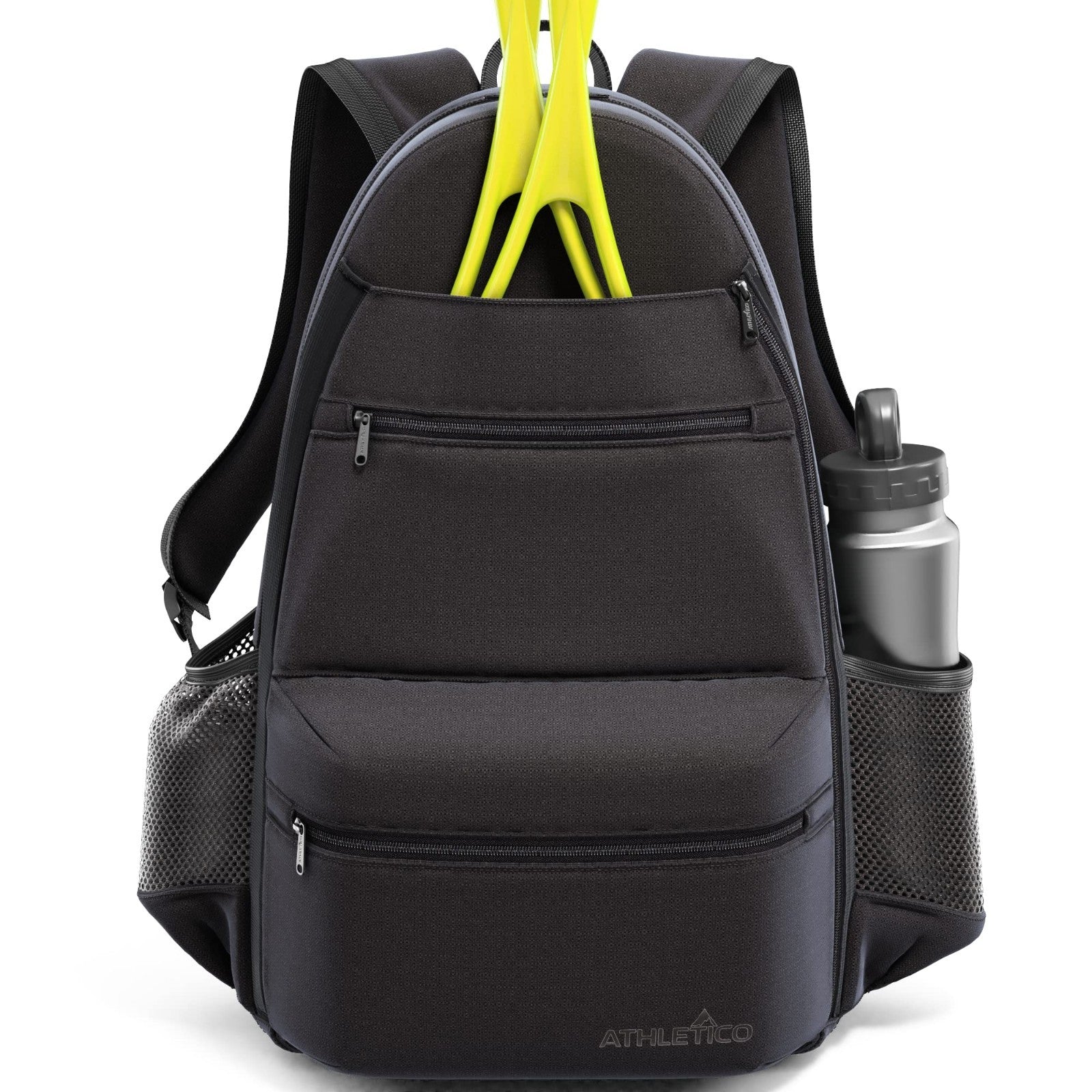 City Tennis Bag with Adjustable Straps, Water-Resistant, Holds 3 Rackets & Gear10