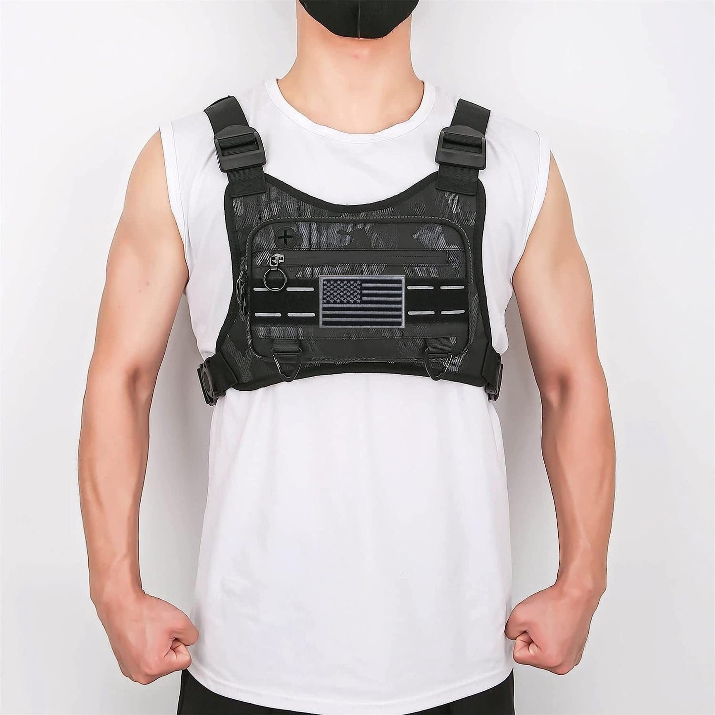 Lightweight Water-Resistant Chest Pack for Running, Cycling & Workouts - Phone H2