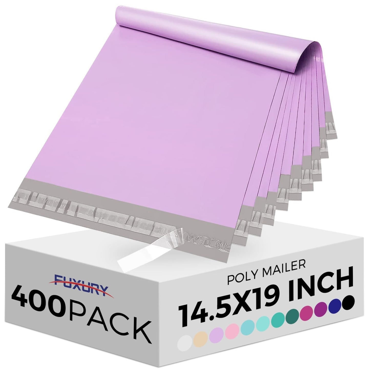 Bulk 400 Pcs Poly Mailers 14.5x19" Waterproof Self-Adhesive Shipping Bags, Color1