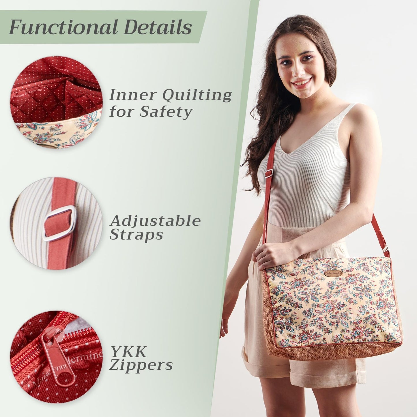 Stylish Cotton Shoulder Bag for Women   Versatile Handbag, Everyday Use, Fashion2