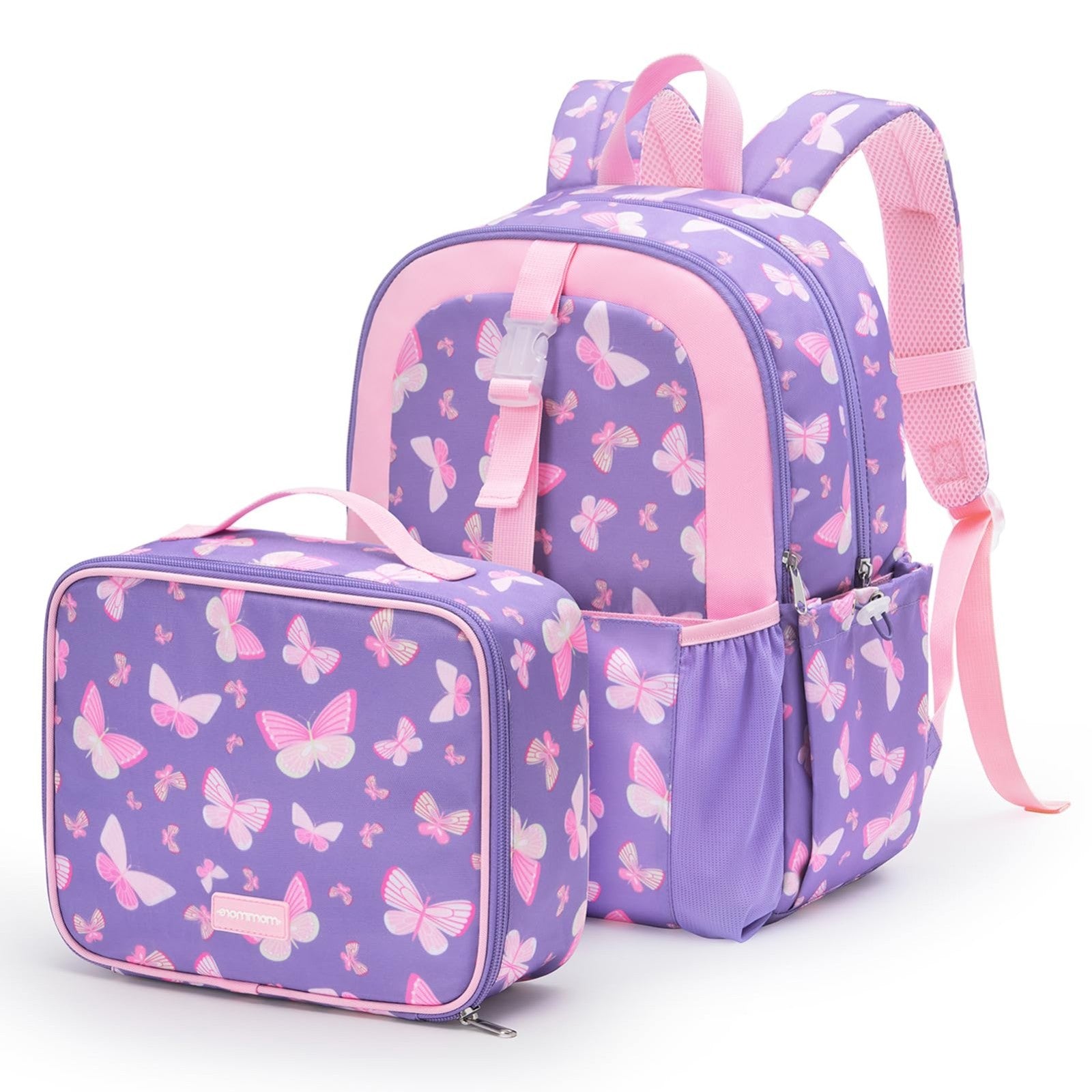 Kids Backpack Set for Kindergarten & Preschool - 2 PCS with Lunch Box, 15L Capac0