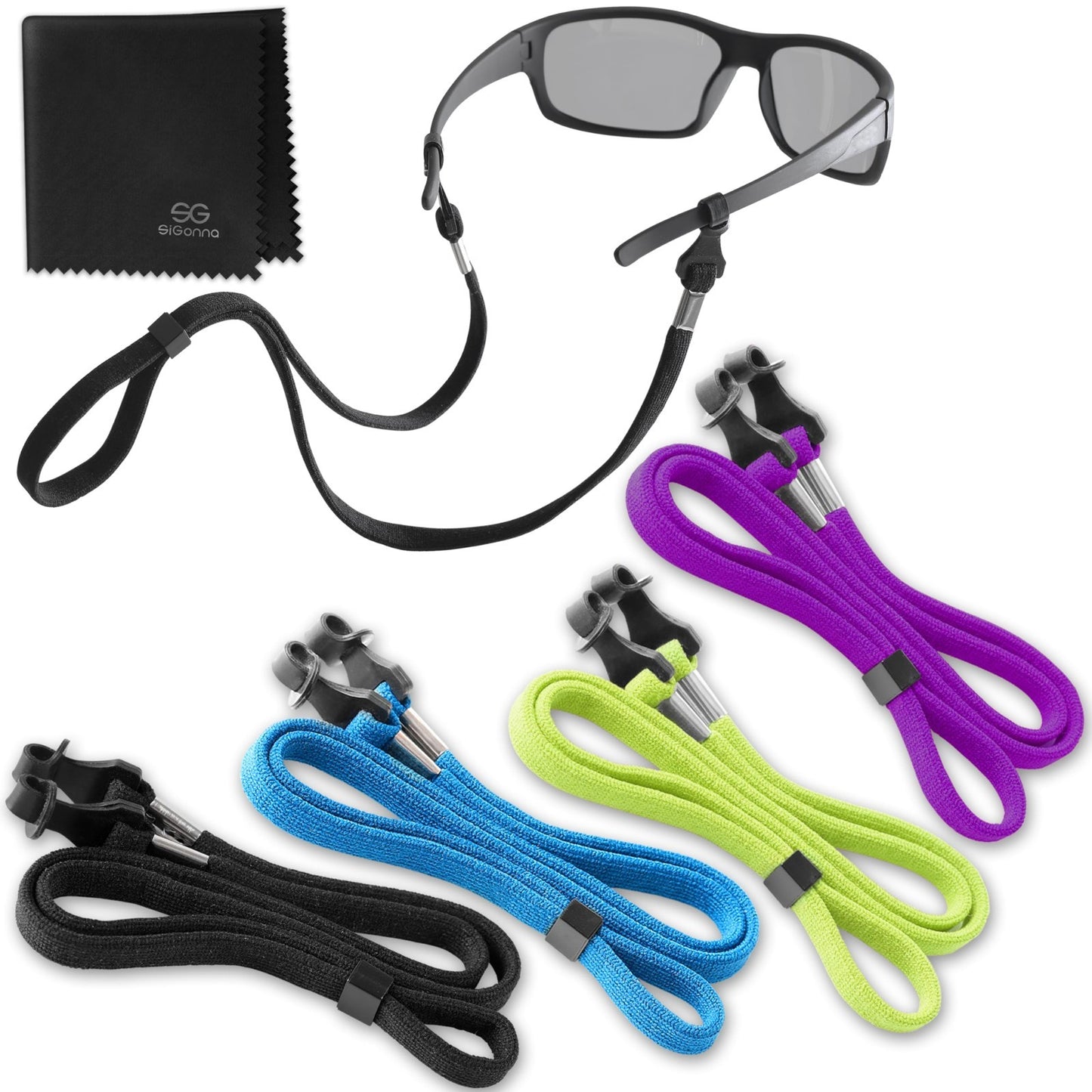 Eyeglass Holder Strap - 4 Pcs Neck Lanyard Cords for Sunglasses & Glasses - Gree1