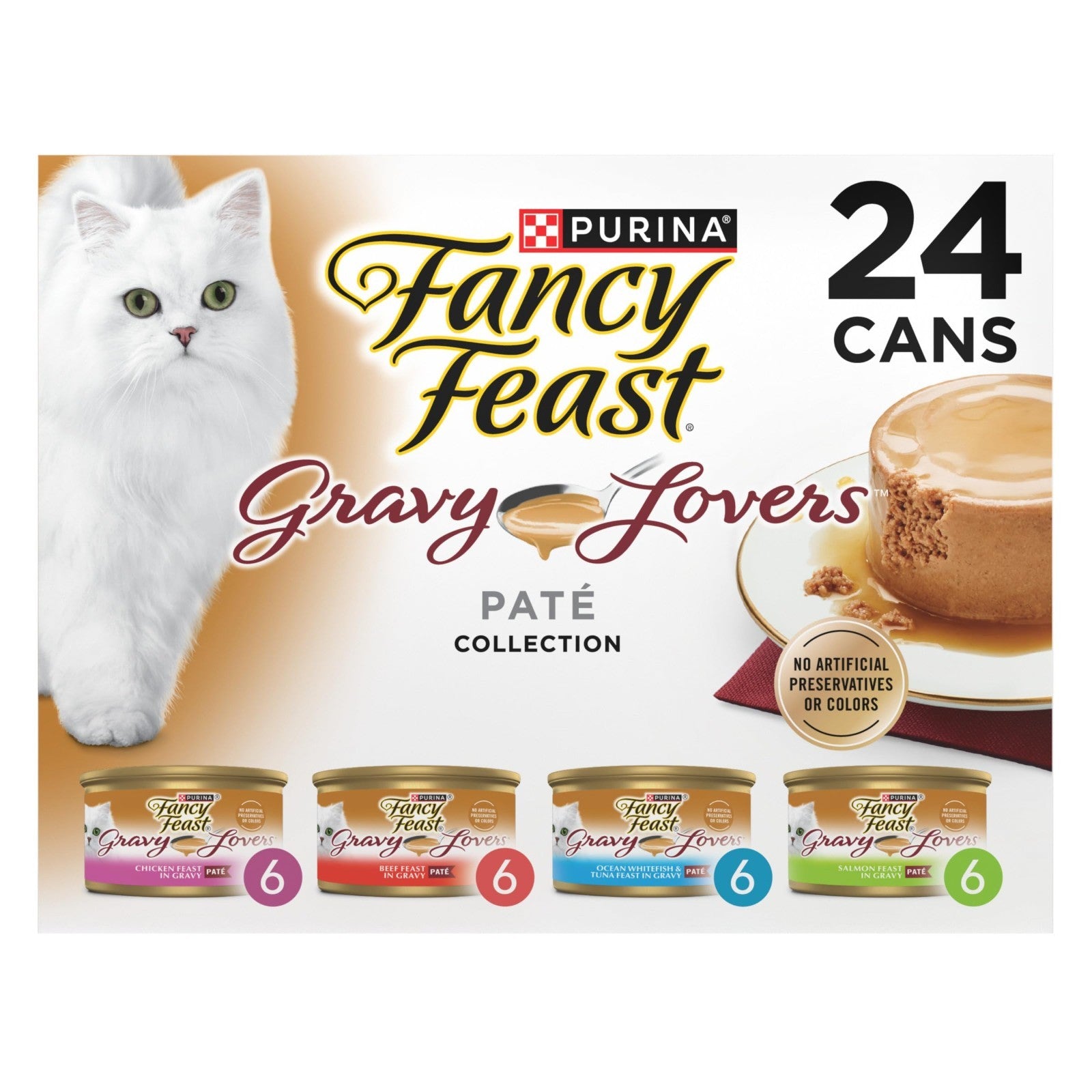 Gourmet Gravy Lovers Wet Cat Food Variety Pack, 24 Cans, 4.5 lb, Tender & Delici1