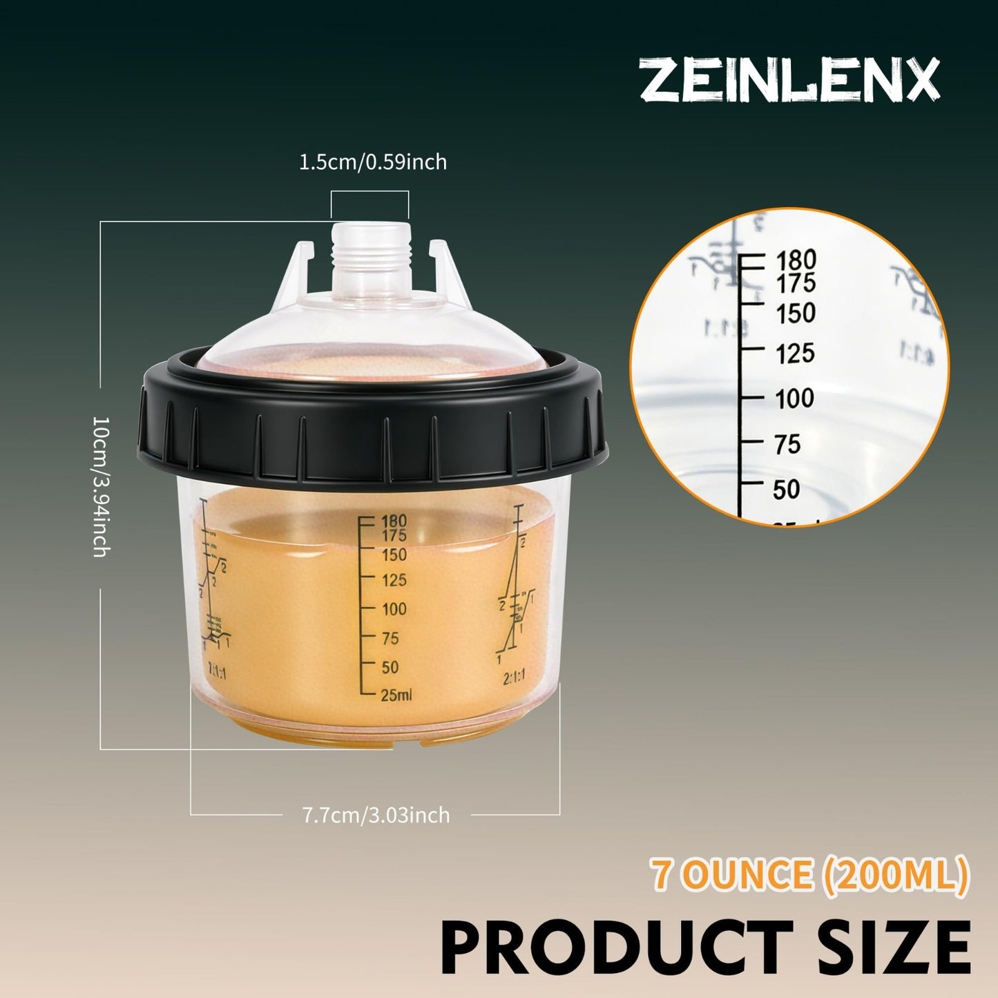 HVLP Paint Sprayer Mixing Cups - 50 Disposable 6.7oz (200ML) Kits for Auto & Fur2