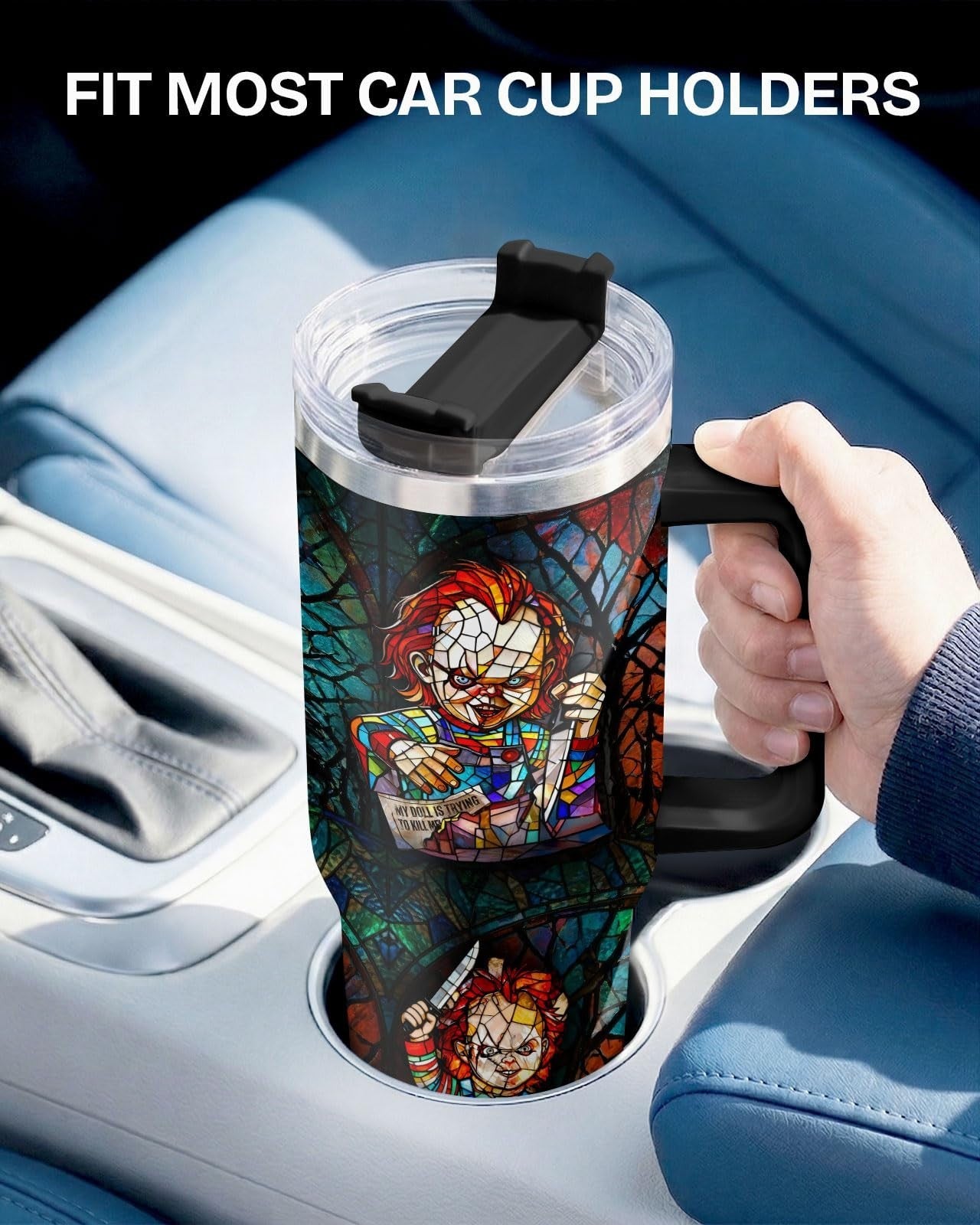 Here’s an optimized eBay title for the product:"40oz Insulated Travel Mug with5