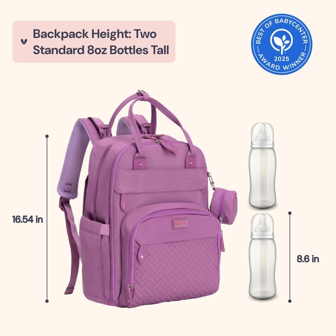 Multi Function Water Resistant Diaper Bag Backpack   Baby Travel Tote, Changing3