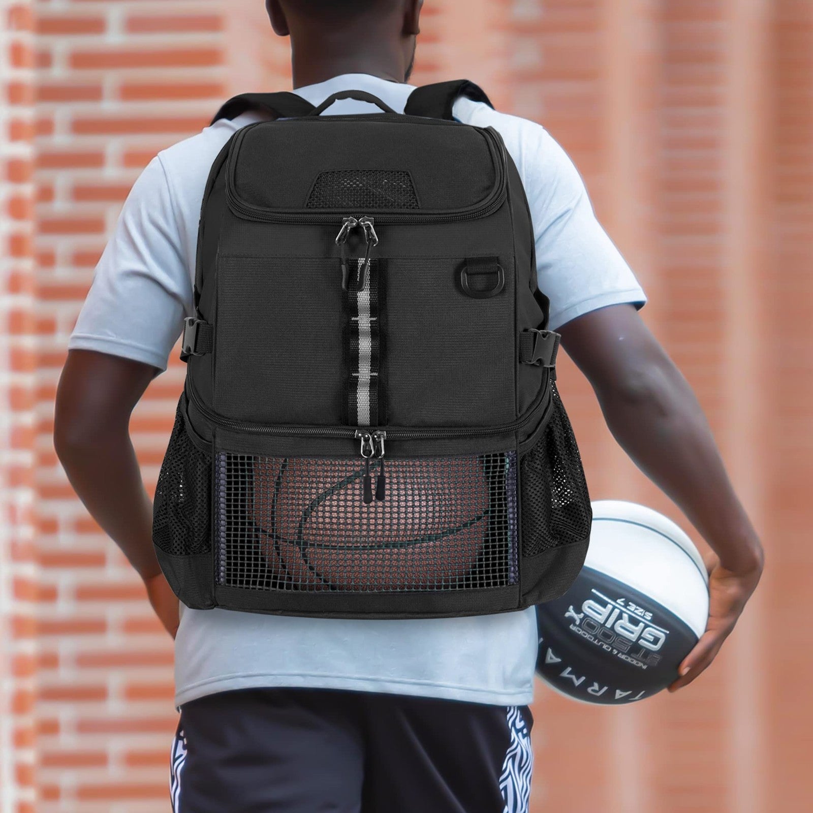 Basketball Backpack with Ball & Shoe Compartment, Multi Sport Sports Bag4