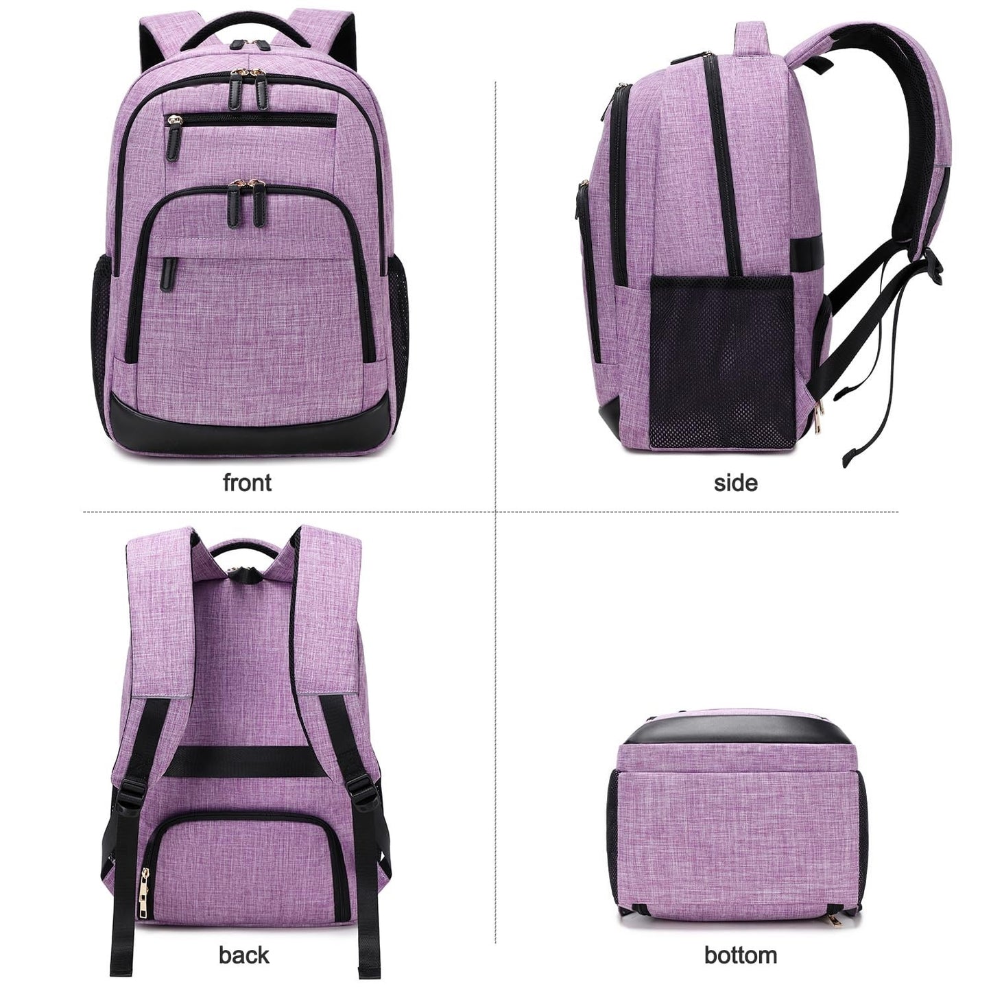40L Travel Backpack for Men & Women, TSA Approved Carry-On, Fits 17" Laptop, Pur5
