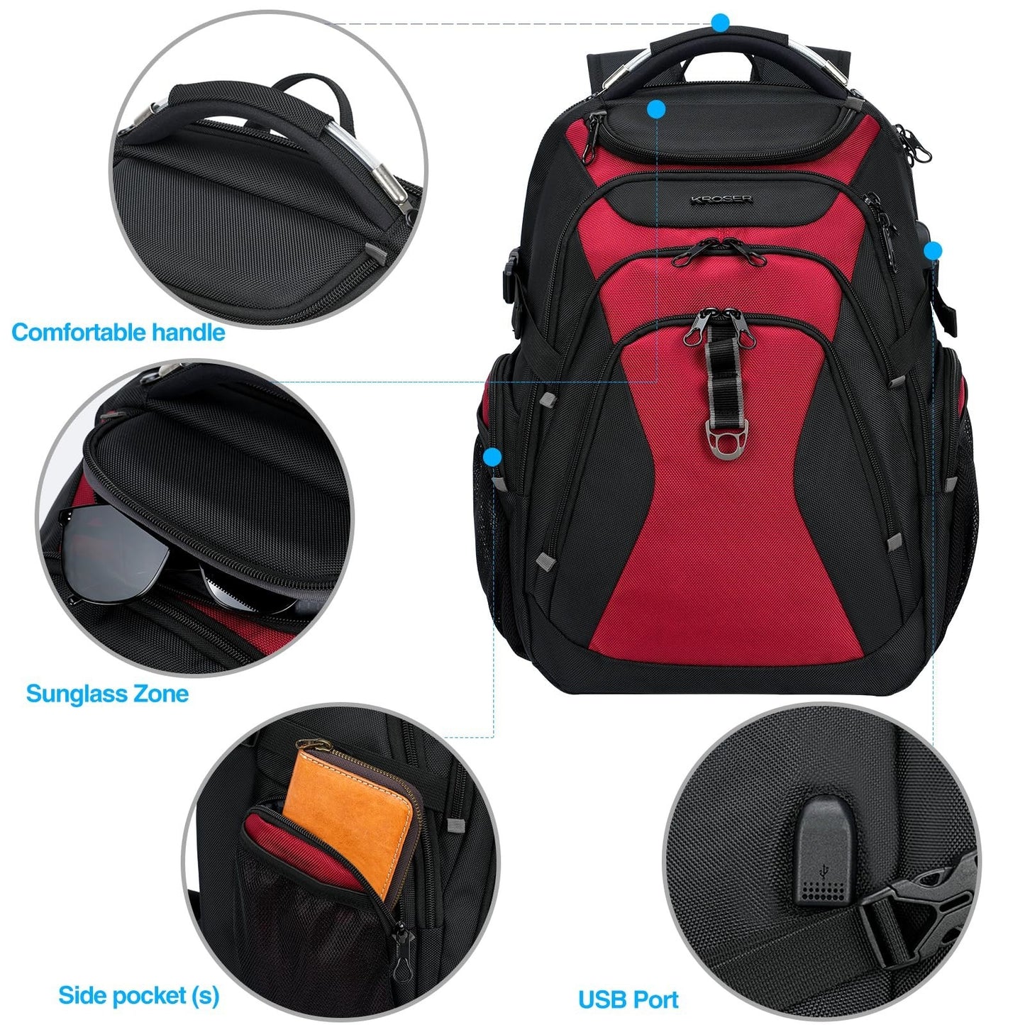 XXXL Laptop Backpack for 18.4 Inch Computers, Stylish Travel Bag for Men, Black/3