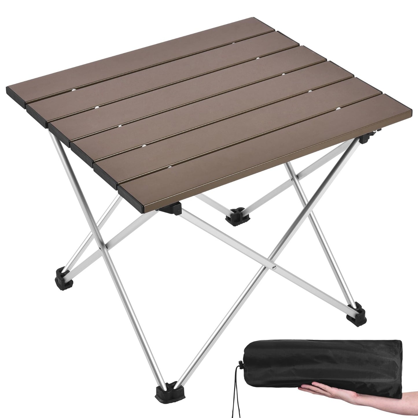 Portable Folding Camping Table - Lightweight Aluminum Top for Outdoor BBQ, Picni1