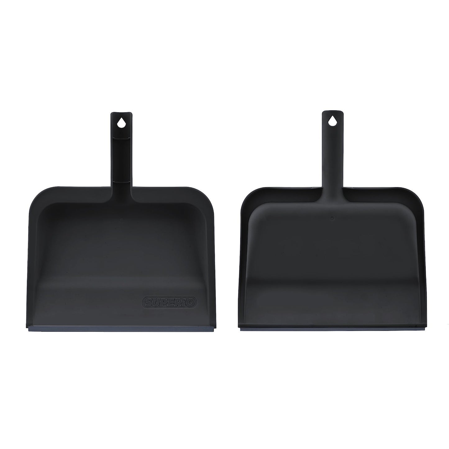 Durable Clip-On Dustpan with Rubber Lip - 10" Wide Plastic, Comfort Grip Handle,1