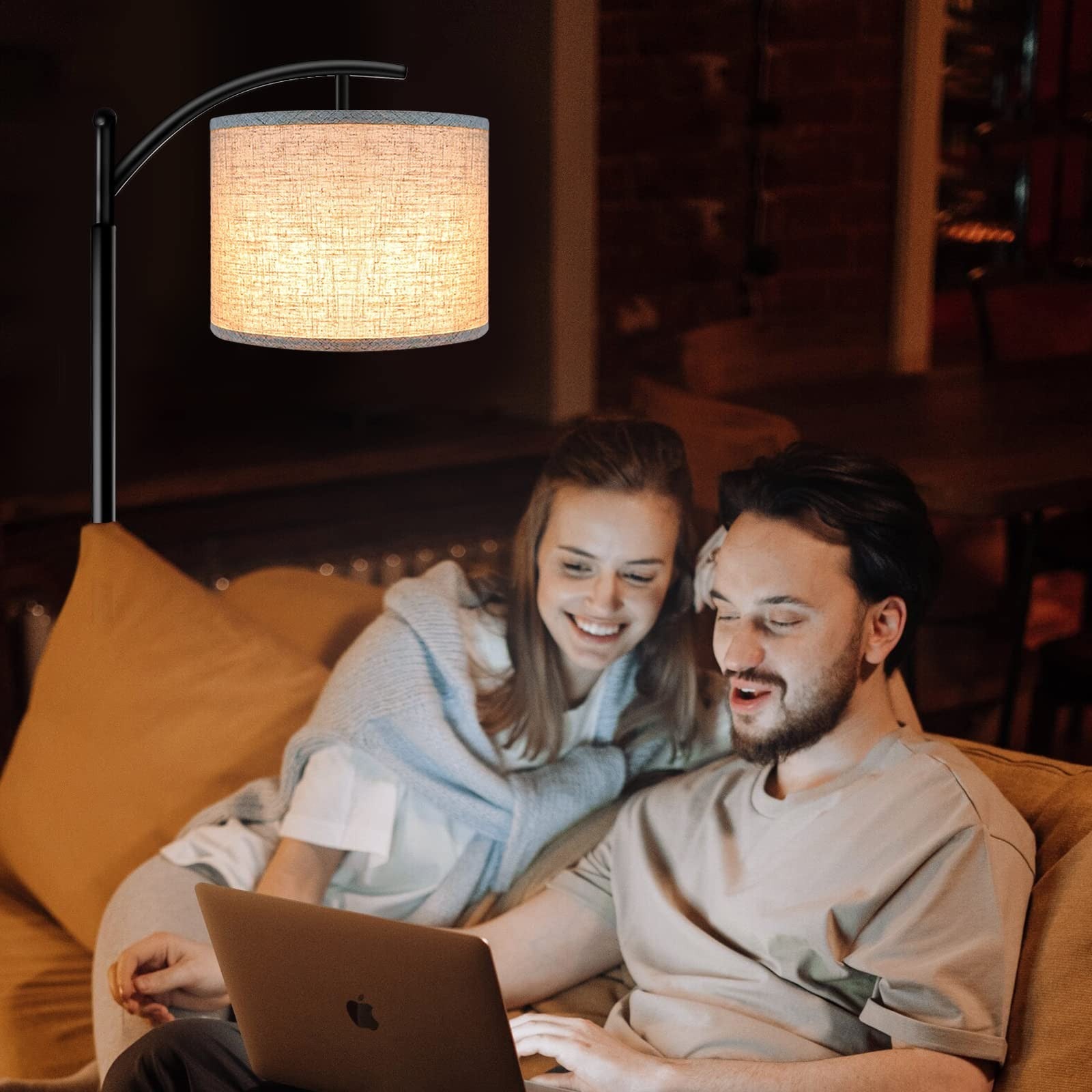 Modern LED Floor Lamp with Remote & Foot Switch, 4 Color Temperatures, Black6