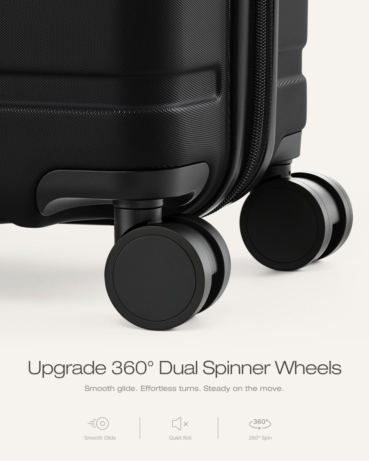 Lightweight 3-Piece Hardshell Luggage Set, Expandable, 360° Spinner Wheels, TSA4