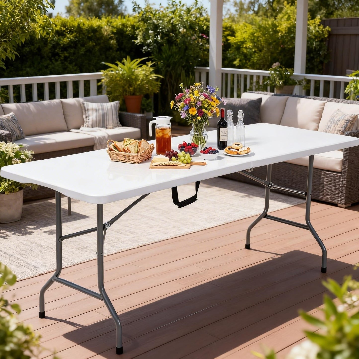 **Optimized eBay Title:**  Portable 6ft Heavy-Duty Folding Table with Handle -1