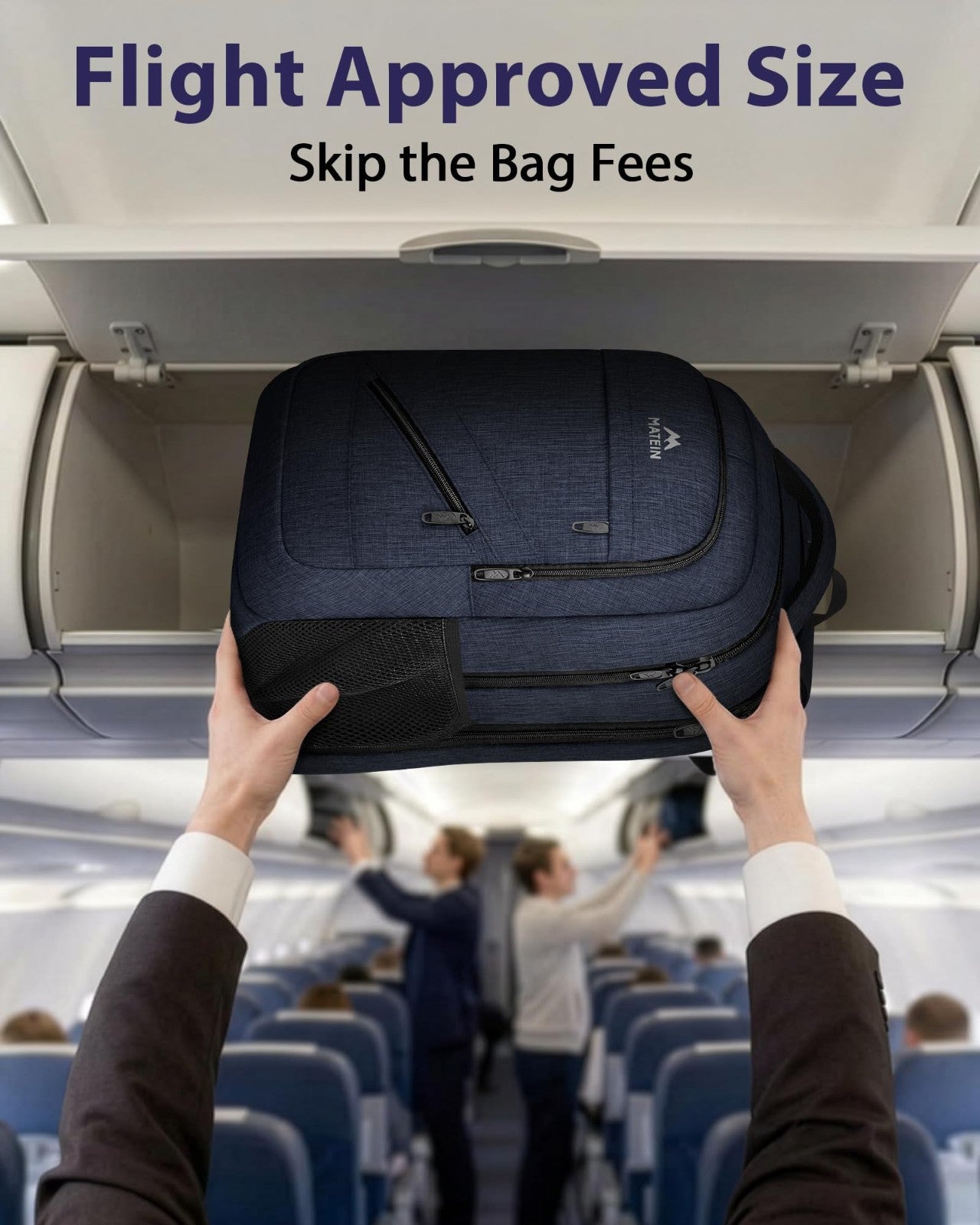Extra Large Travel Laptop Backpack 50L for Men, Water Resistant Carry On Bag3