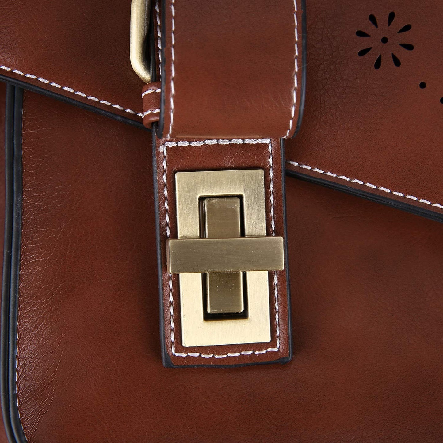 Vegan Leather Laptop Backpack Briefcase for Women, 15.6" Satchel Work Bag - Coff9