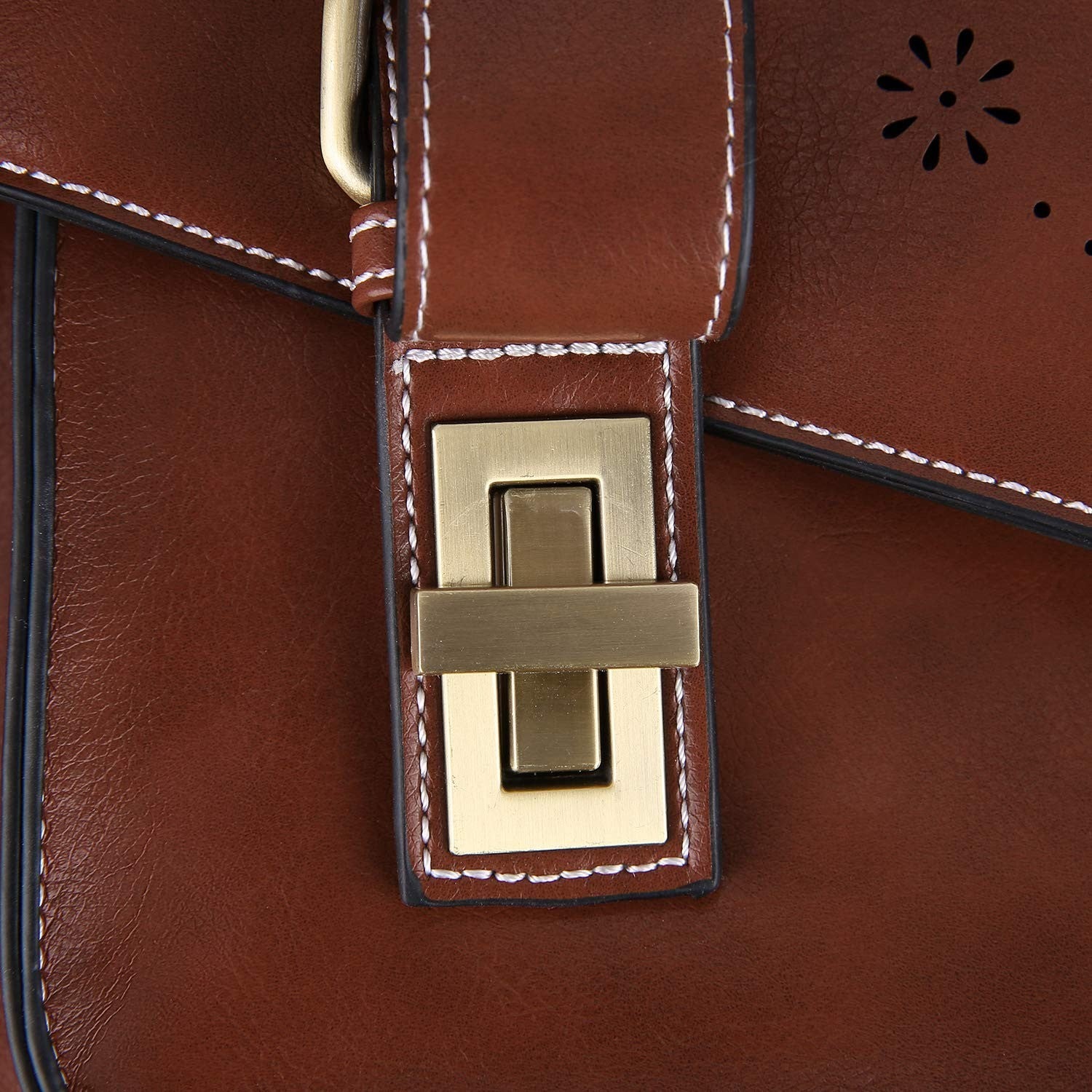 Vegan Leather Laptop Backpack Briefcase for Women, 15.6" Satchel Work Bag - Coff9