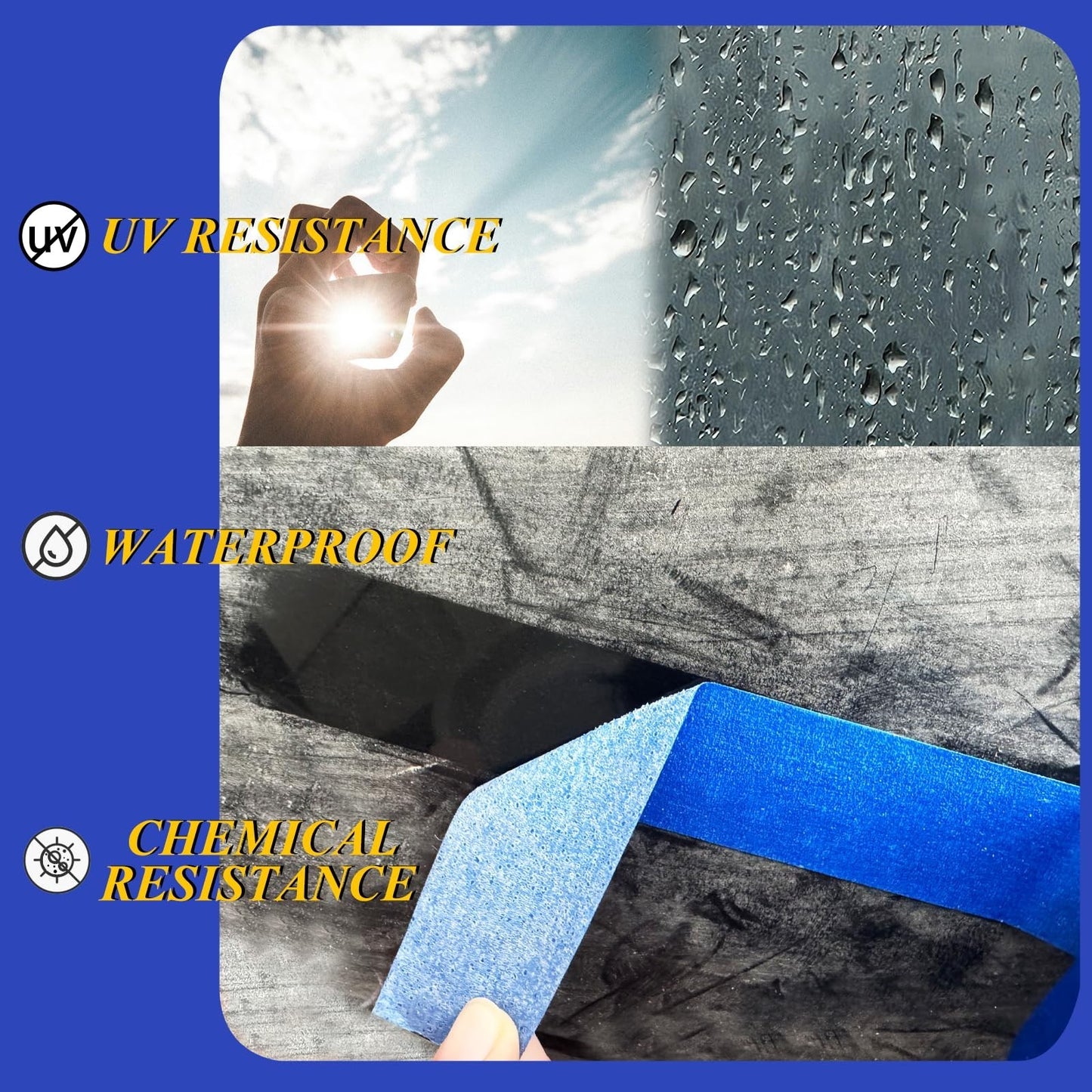 Blue Masking Tape   2 Inch Wide, 6 Rolls, No Residue, Perfect for Wall Painting4