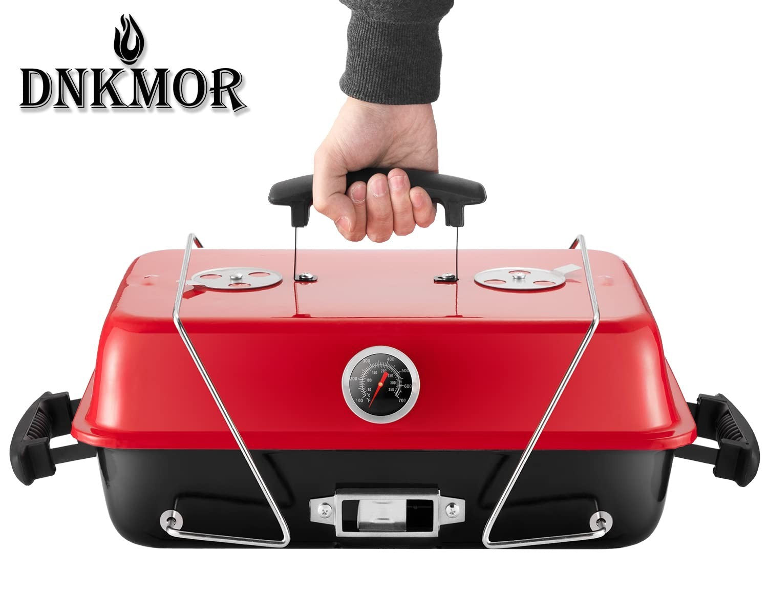 Portable Charcoal Grill - Compact Outdoor BBQ Smoker for Camping, Picnics & Beac3