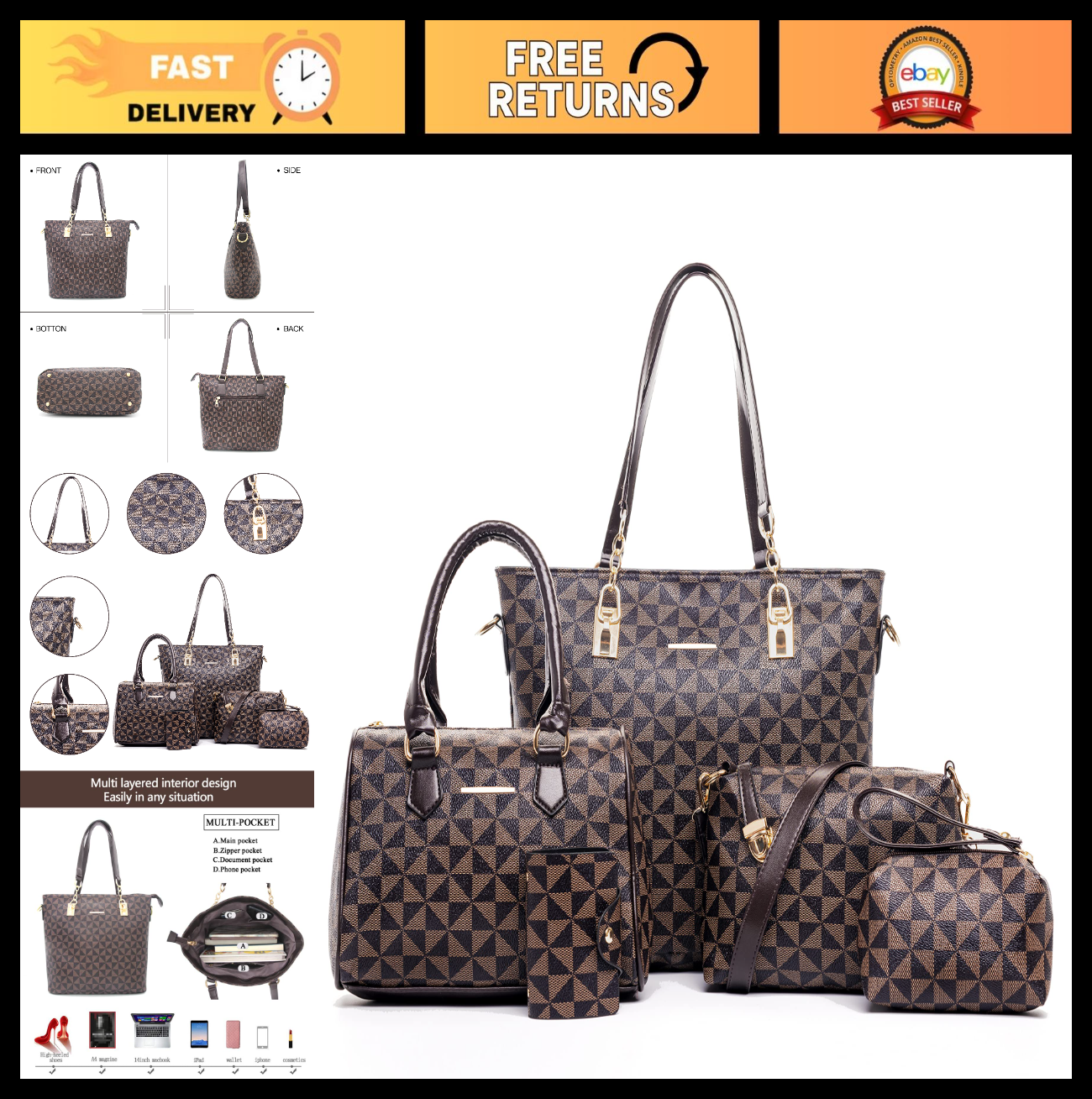 Stylish Designer Handbags for Women - Satchel, Shoulder Tote & Top Handle Bags0