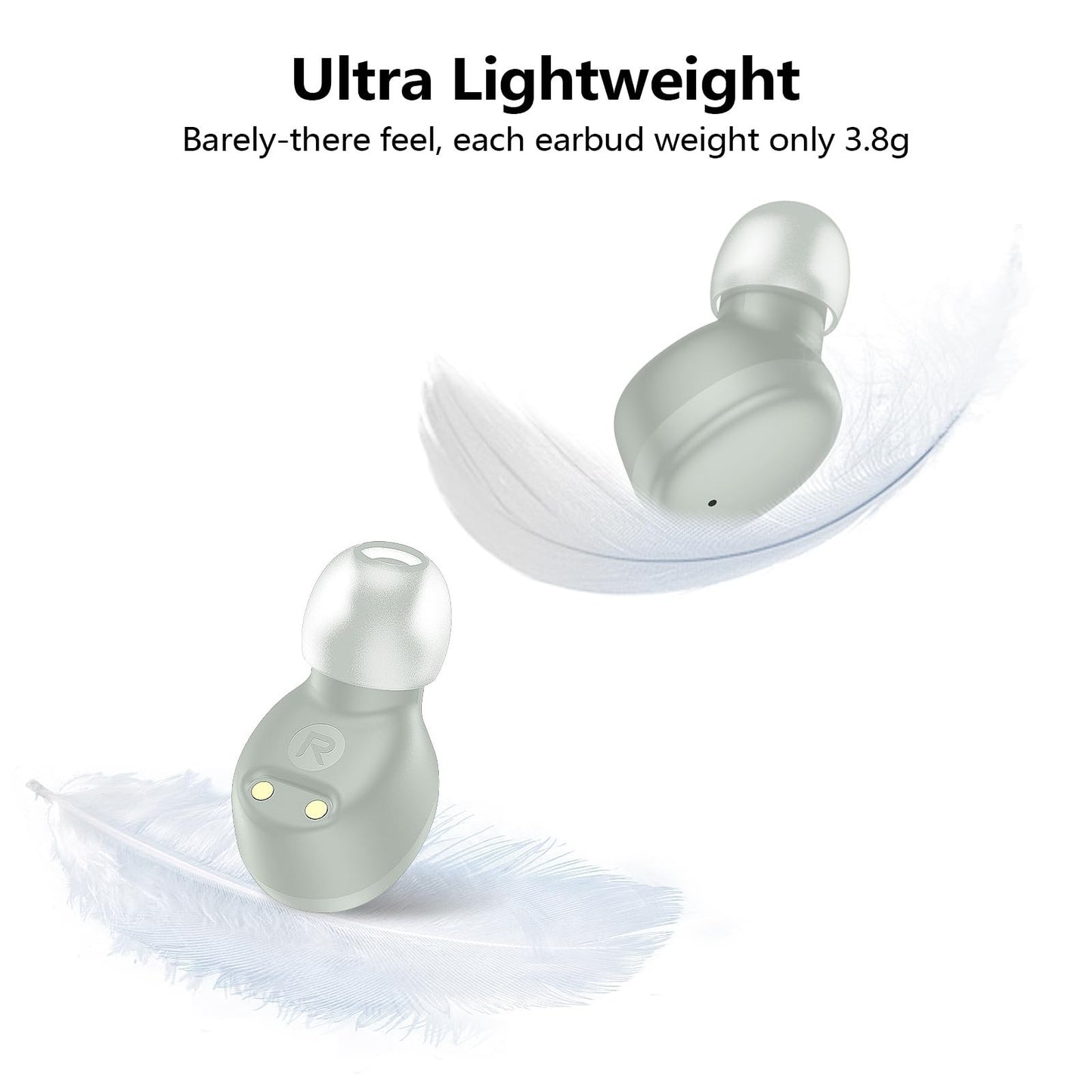 Wireless Earbuds Bluetooth 5.3, Lightweight In Ear Headphones, Premium Sound, Ba5