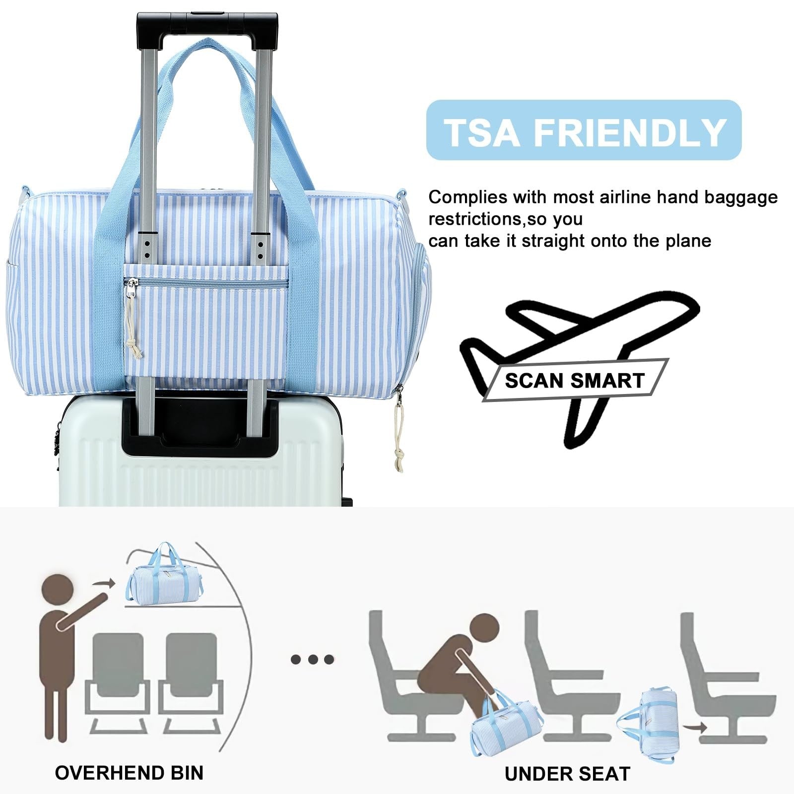Cute Girls Duffle Bag with Shoes Compartment & Wet Separation - Waterproof Gym &6