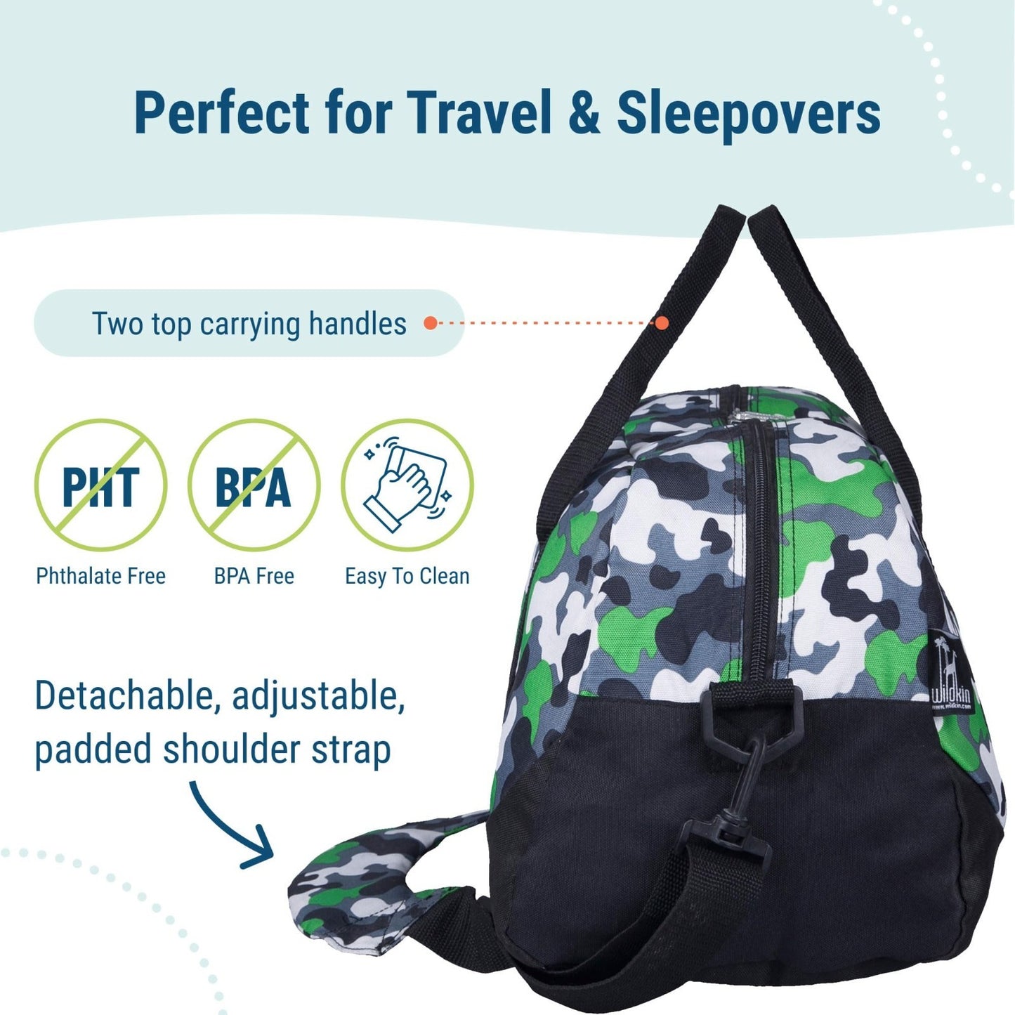 Kids Overnighter Duffel Bag - Carry-On Size, Perfect for School & Sleepovers - G4