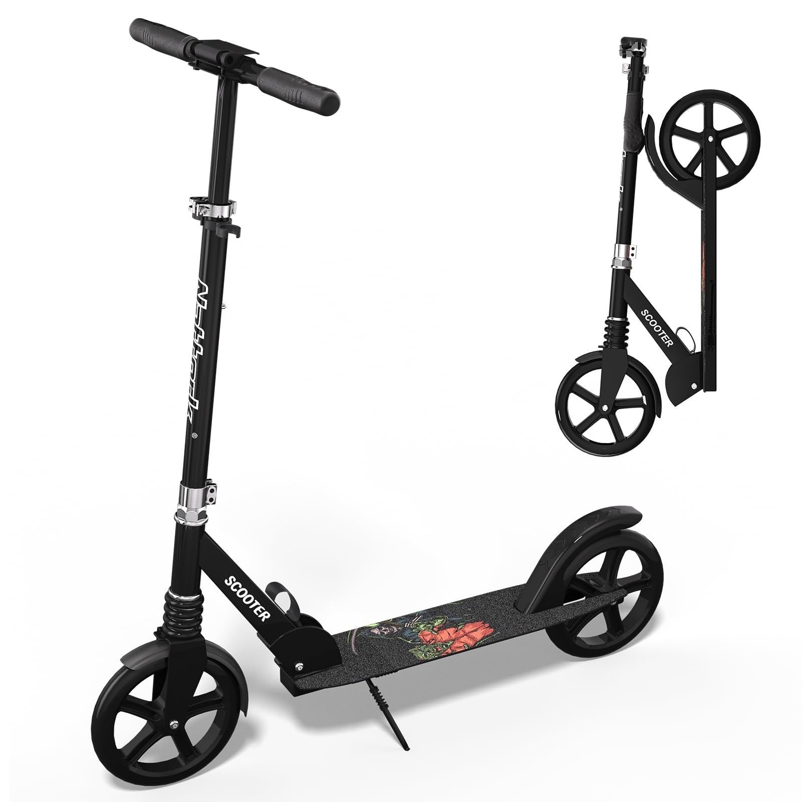 Adjustable Kick Scooter for Kids & Teens, Max Load 240 LBS, Foldable, 8" Wheels,1