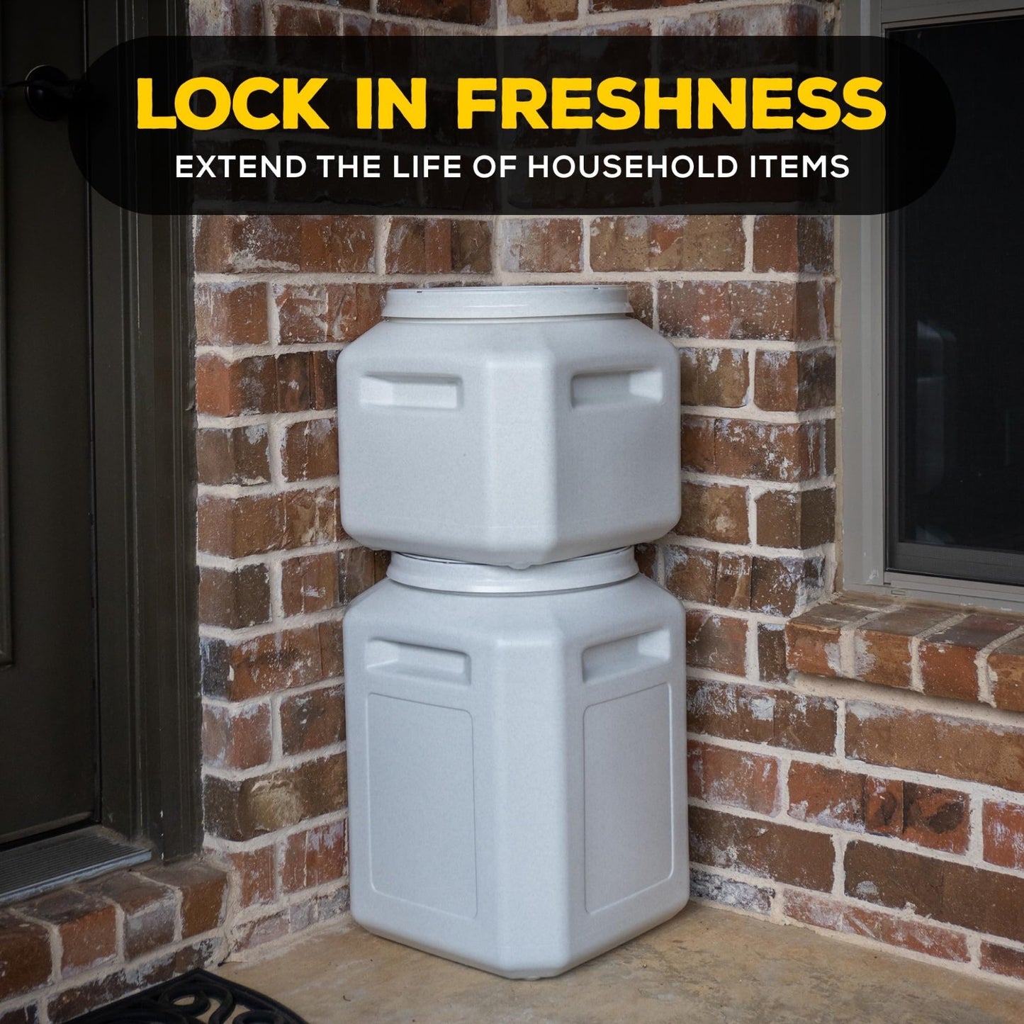 Airtight Pet Food Storage Container with Scoop - Holds Up to 35lbs, Durable & Se10