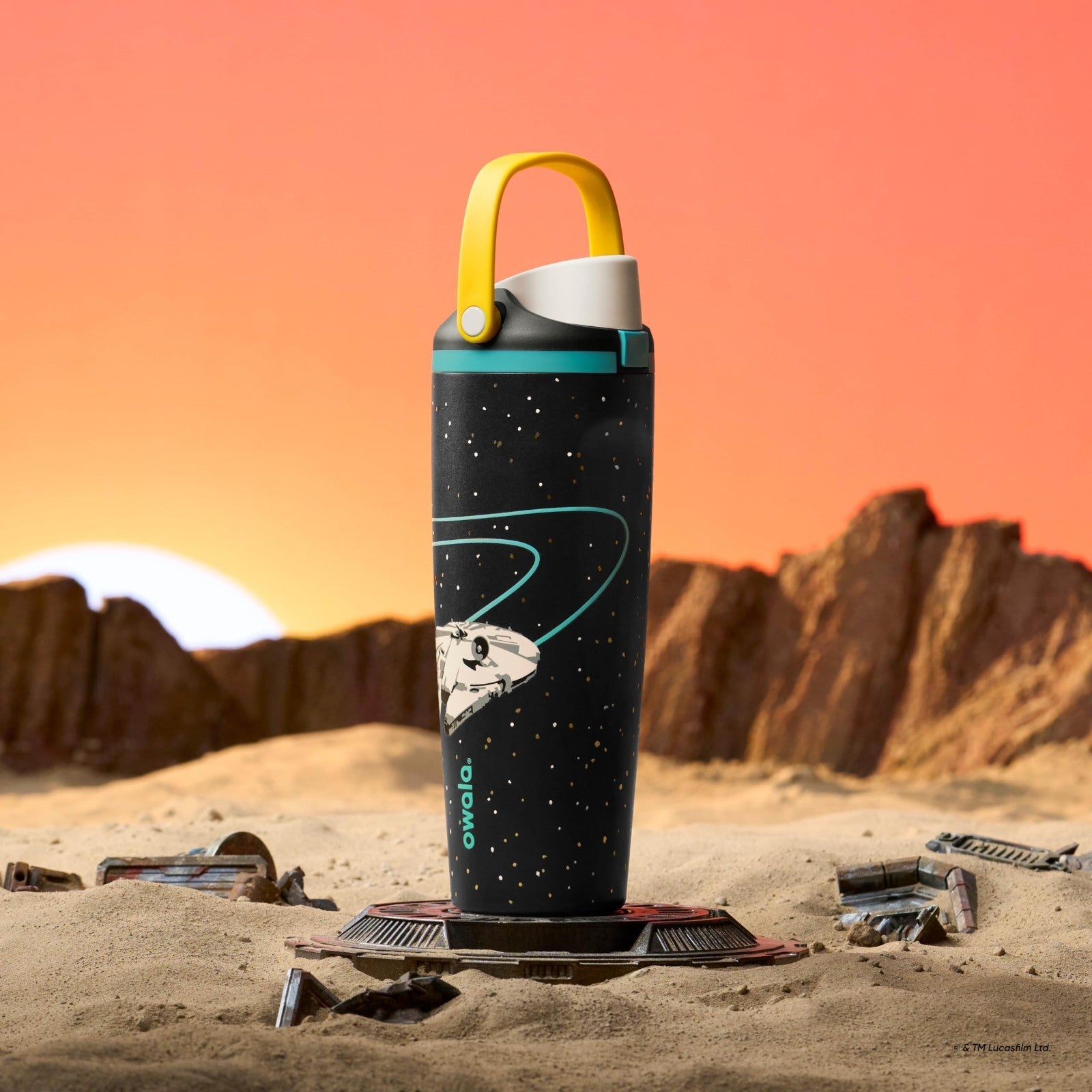 30 oz Star Wars Water Bottle, FreeSip Sway, Millennium Falcon Design, BPA Free2