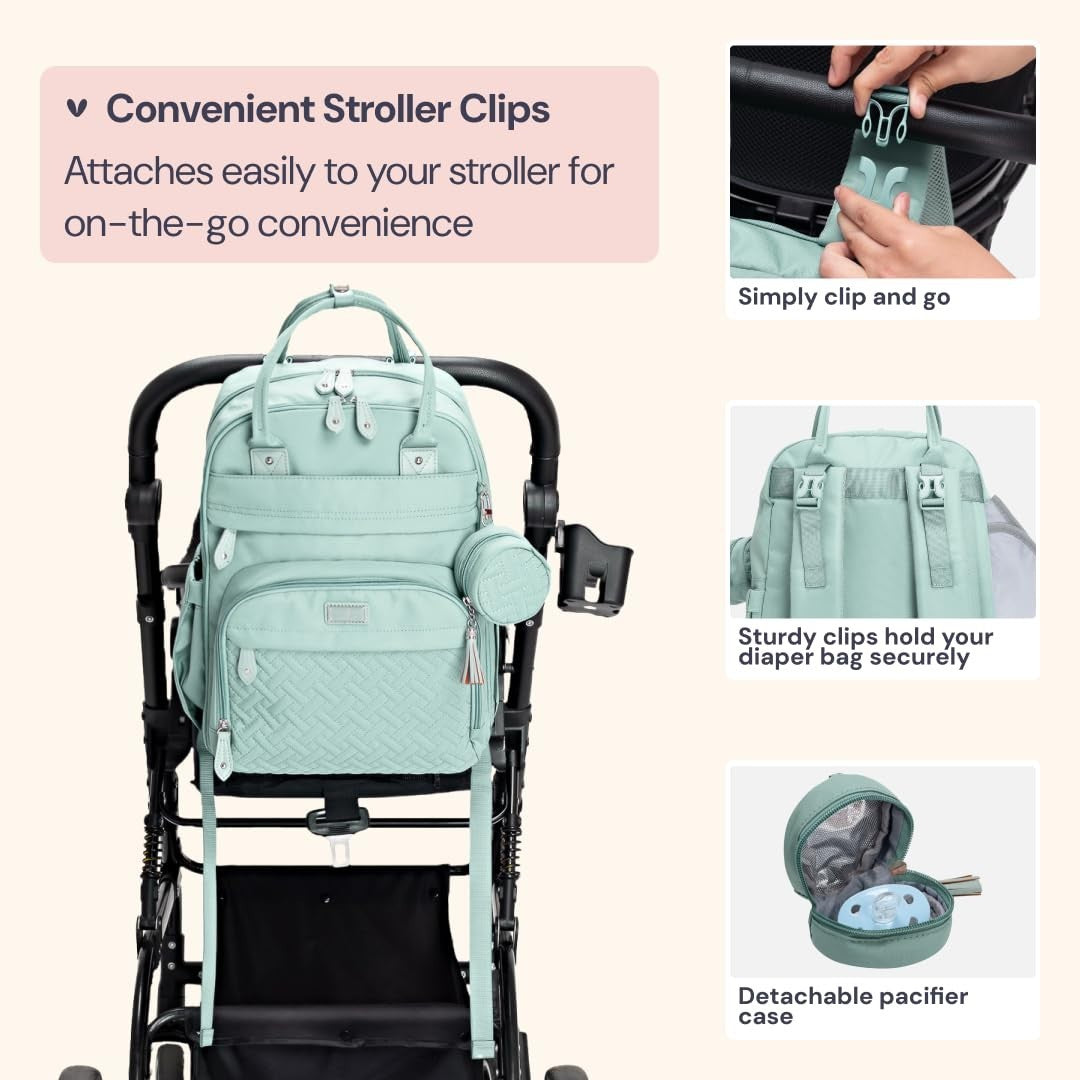 Multi Function Water Resistant Diaper Bag Backpack   Baby Travel Essentials, Cha7