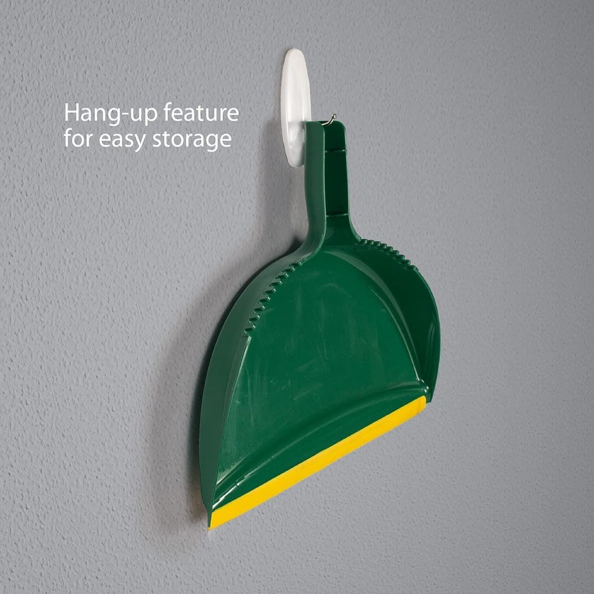 Heavy Duty Jumbo Dustpan 13.2” | Rubber Edge | Clip-On Design for Broom Sticks3