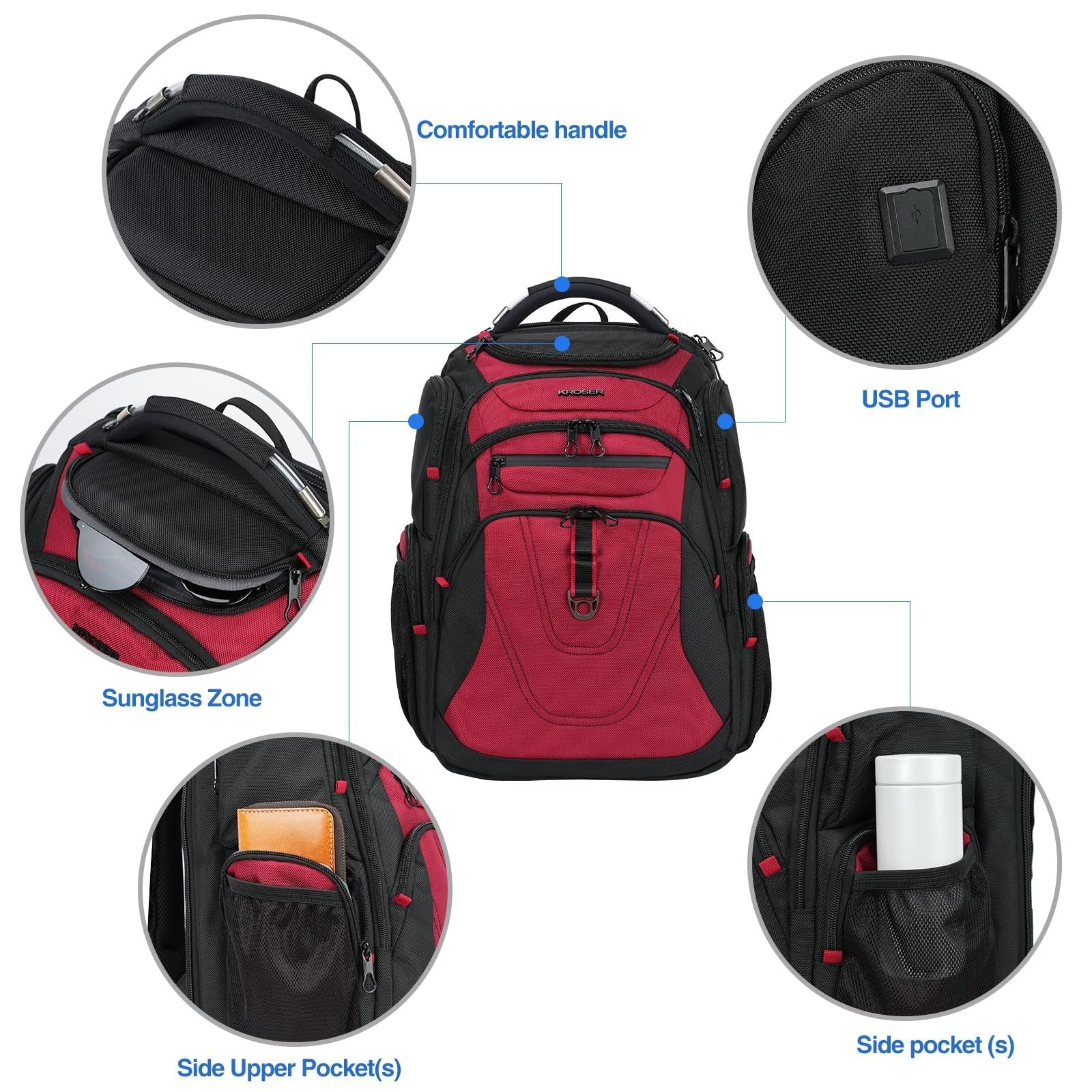 17.3 Inch Travel Laptop Backpack, XL Computer Bag for Men & Women, Durable & Sty3
